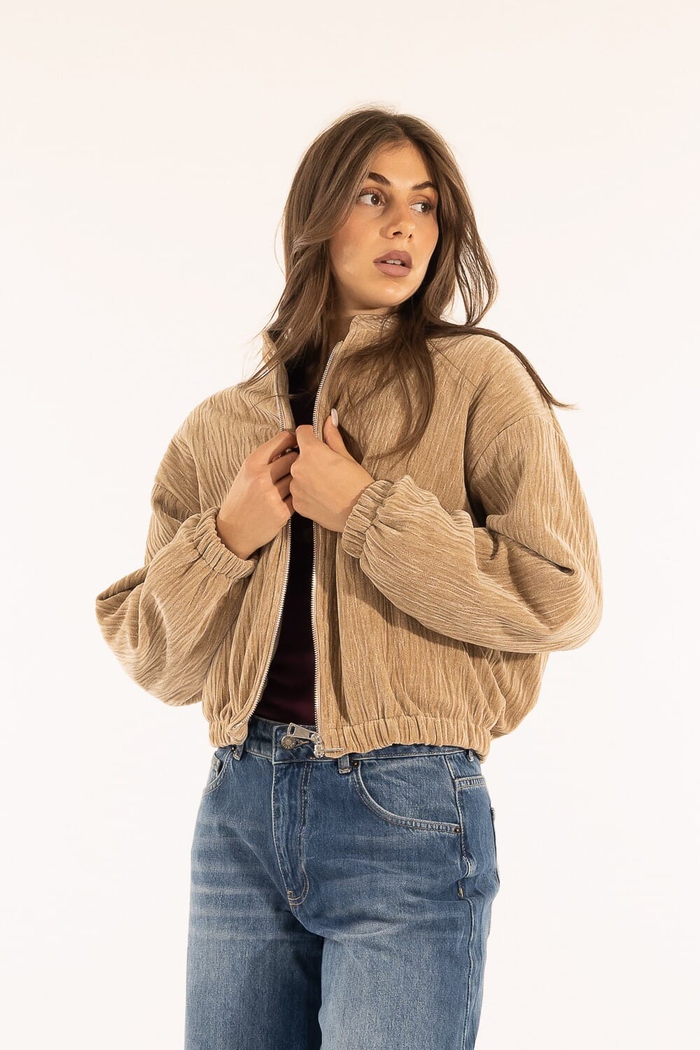 Bomber Velluto Kontatto