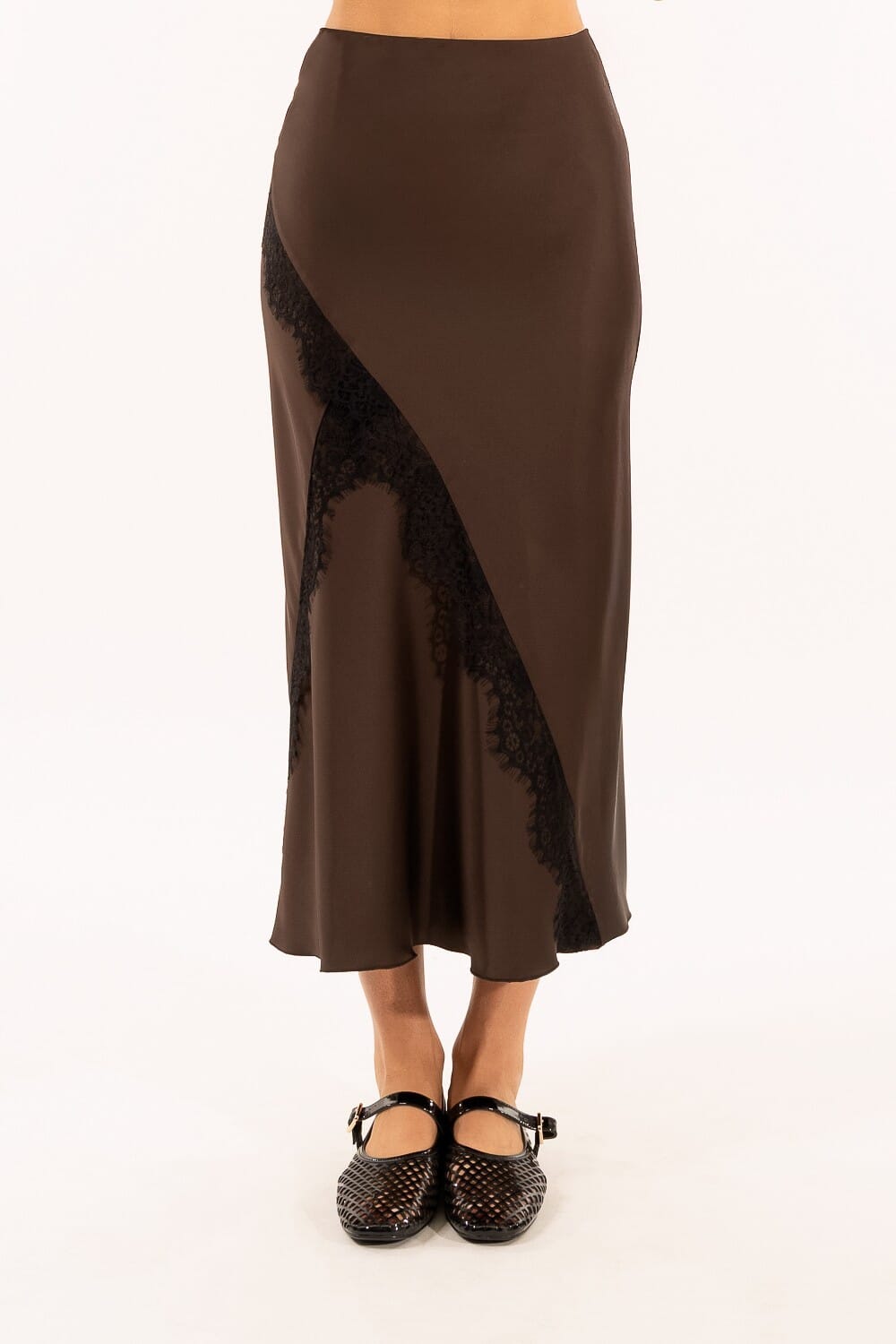 Jupe avec dentelle croisée Kontatto
