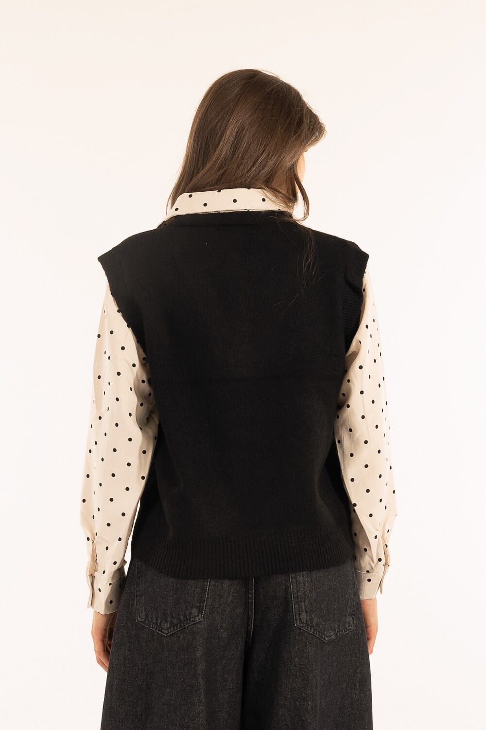 Gilet Con Camicia Pois Kontatto