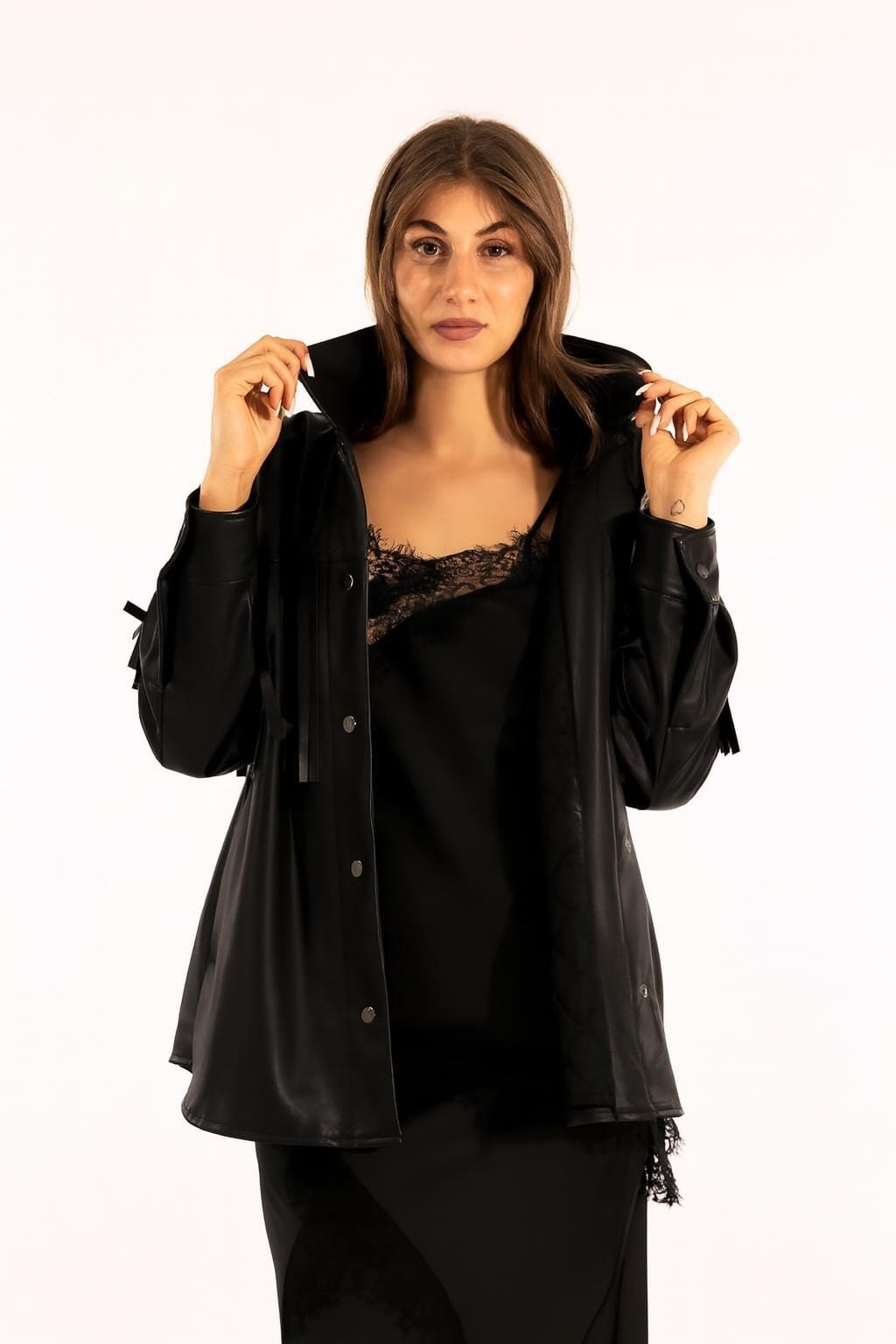 Kontatto - Manteau à franges matelassé