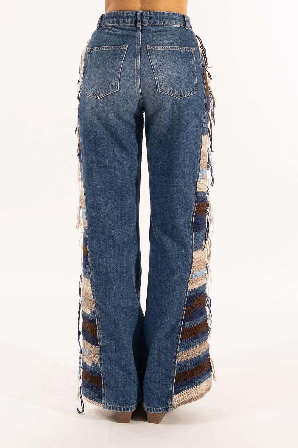 Jeans Flare Frange Kontatto