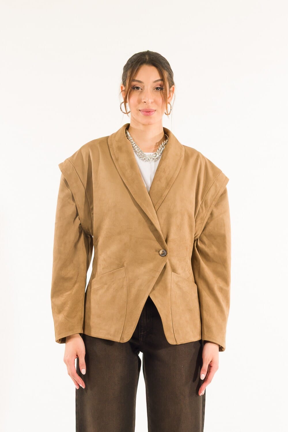 Giacca Suede Punte Kontatto