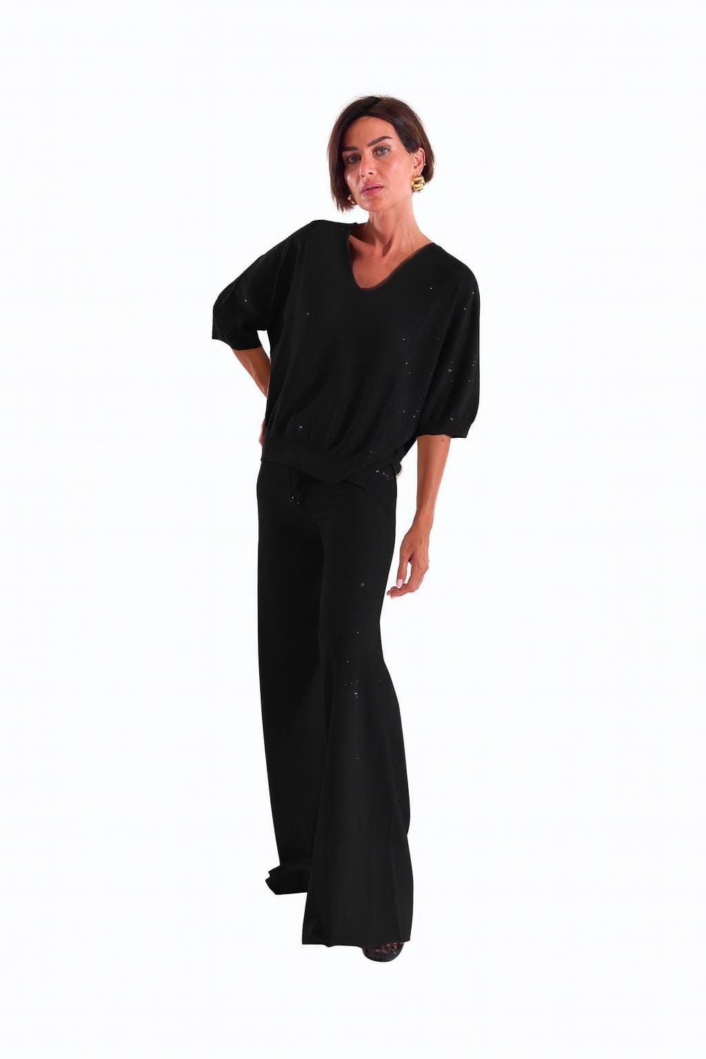 Pantalone Coulisse Paillettes Kontatto