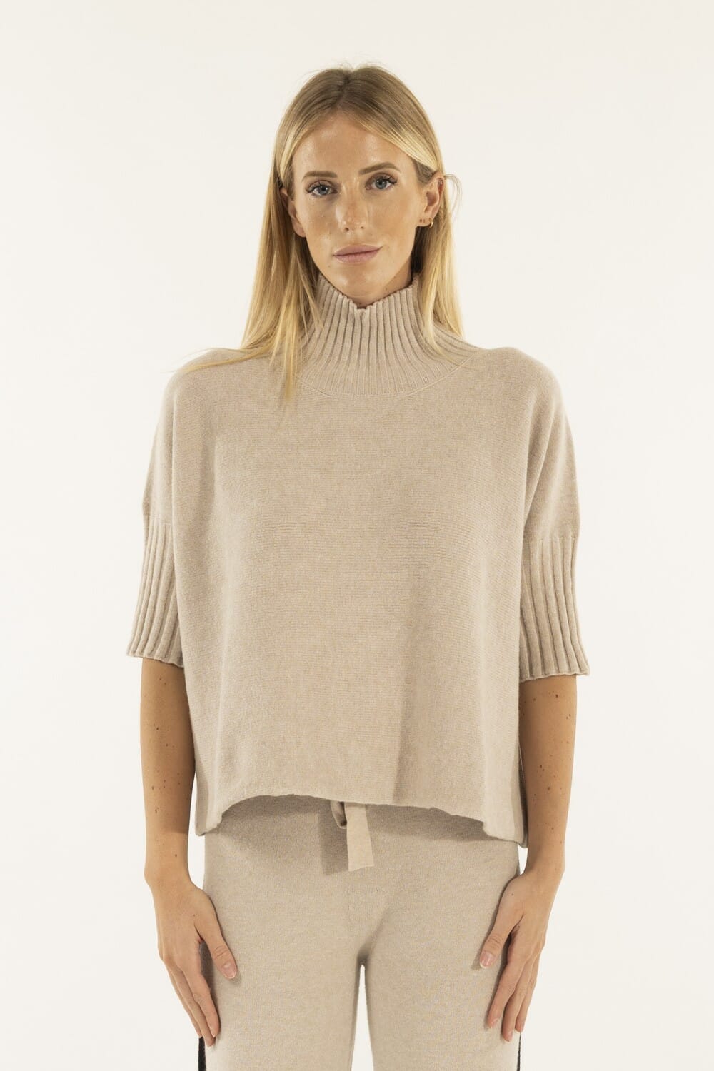 Maglia Kimono Collo Coste Kontatto