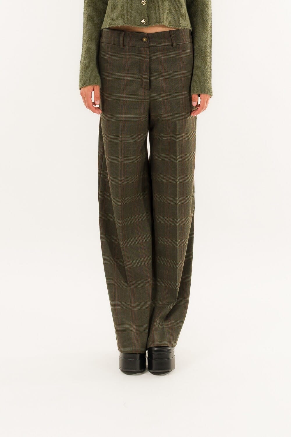 Pantalone Palazzo Check Kontatto