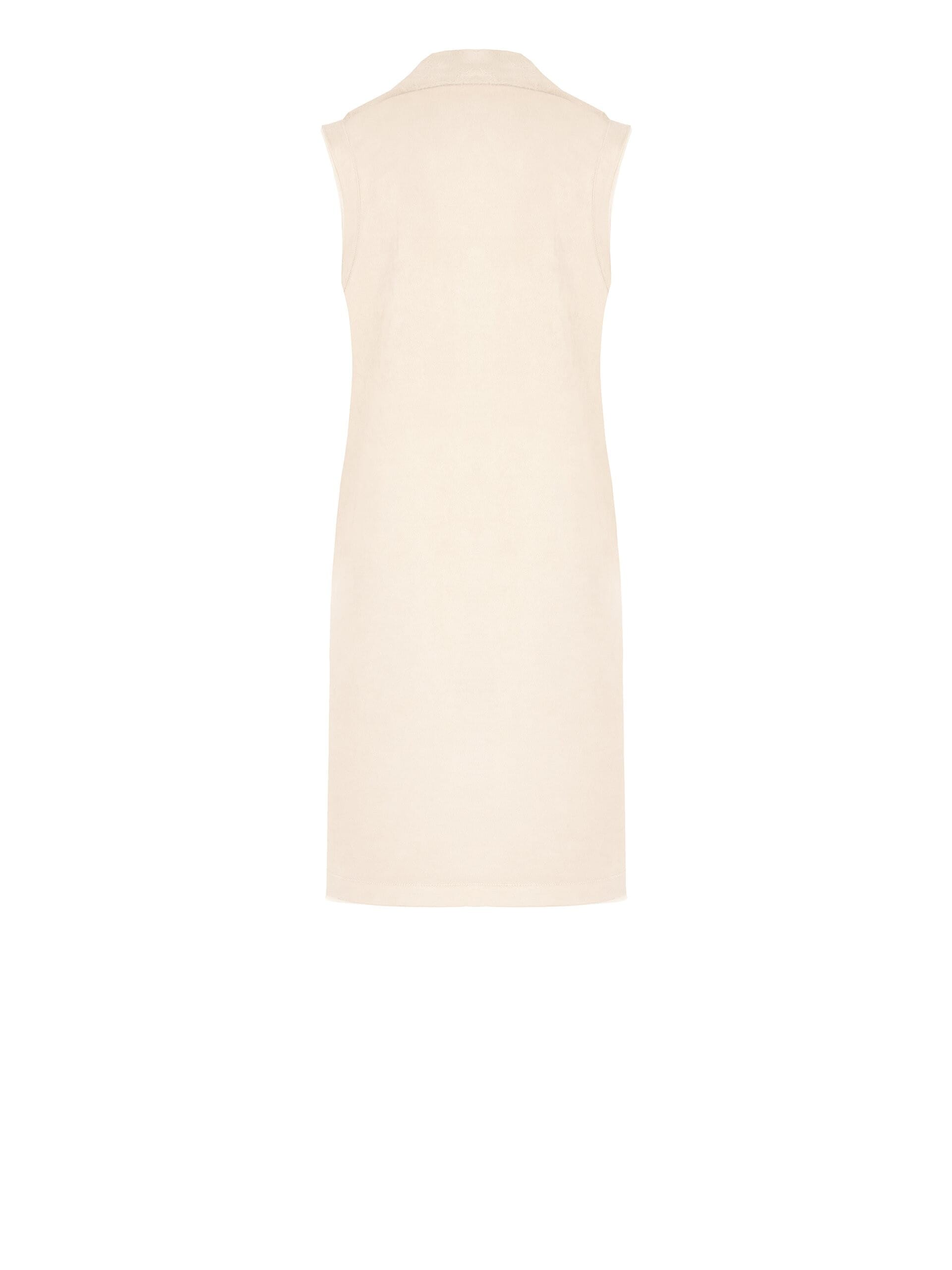 Rinascimento Manteau long sans manches et en daim avec fourrure synthétique réversible