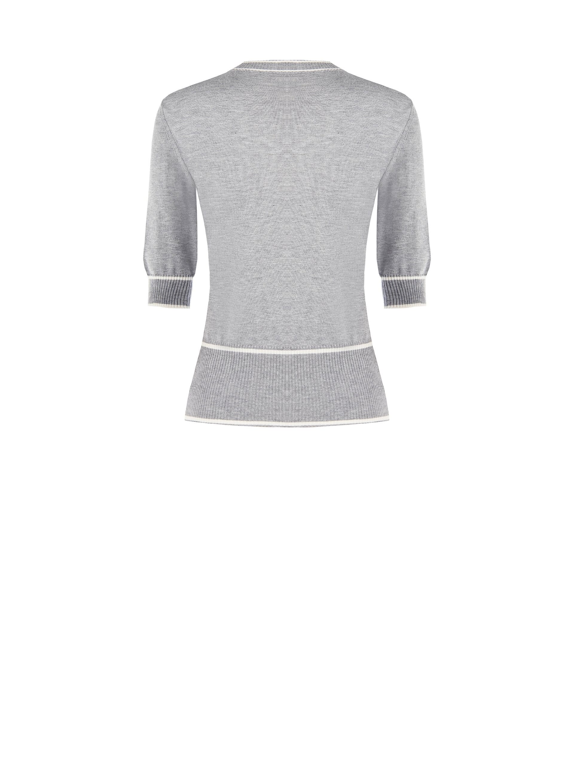 Pull en viscose mélangée avec logo RR brodé Rinascimento