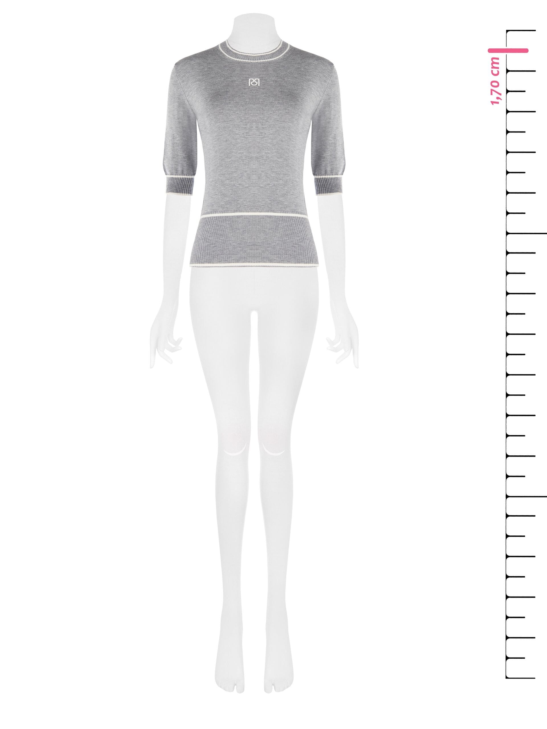 Pull en viscose mélangée avec logo RR brodé Rinascimento