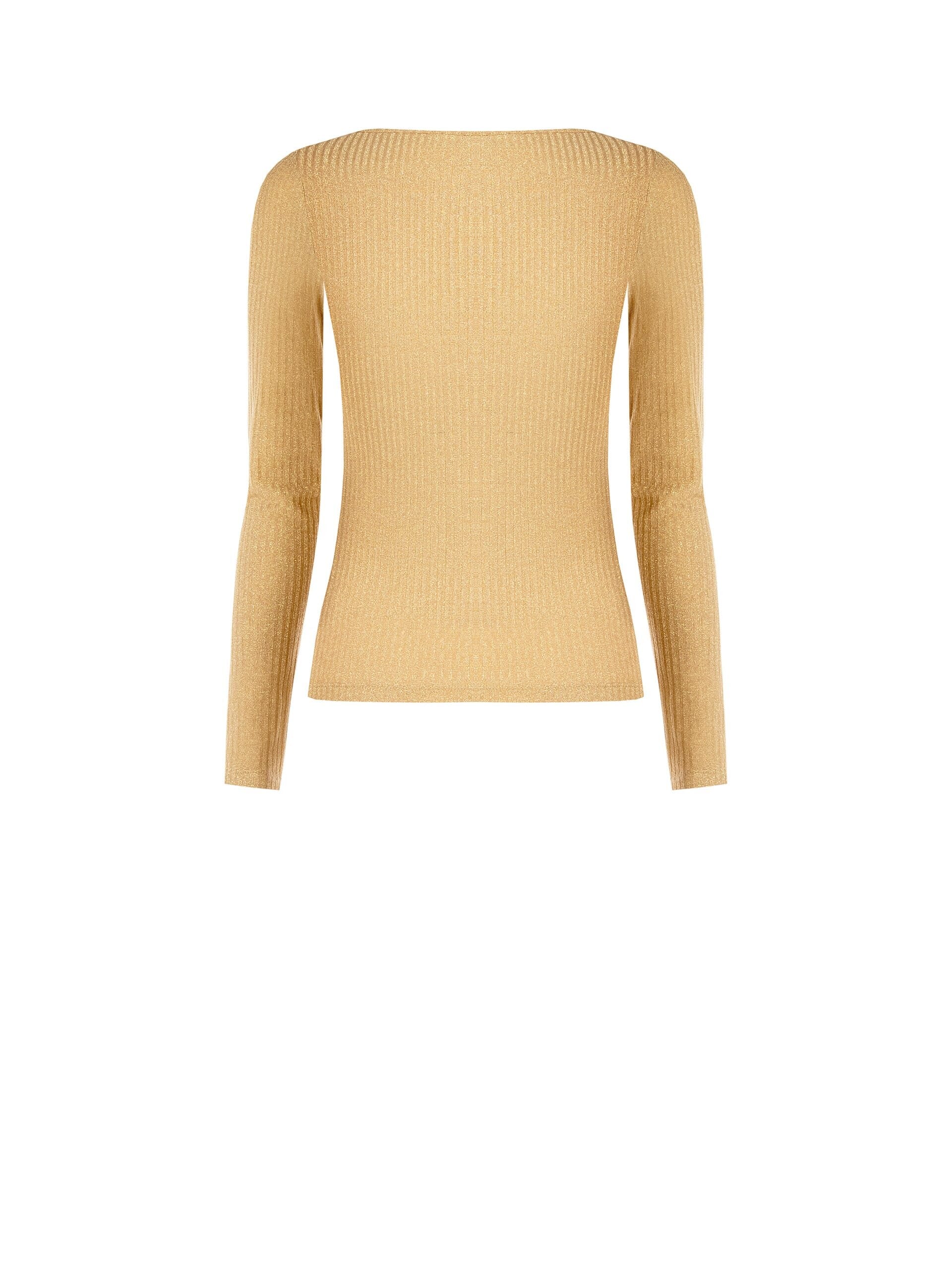 Top ajusté en Lurex côtelé Rinascimento