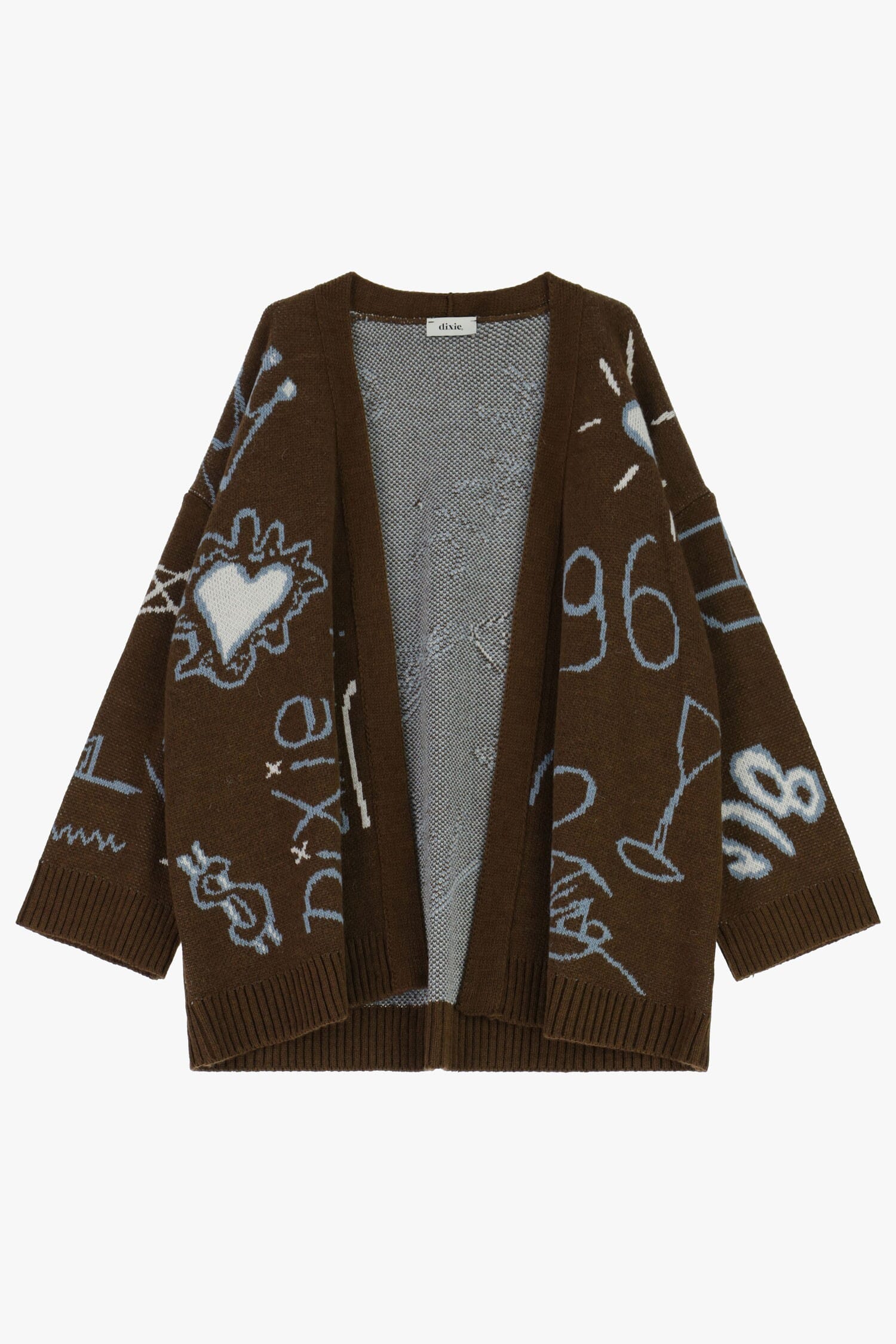 Cardigan Con Motivi Grafici E Vestibilità Ampia Dixie