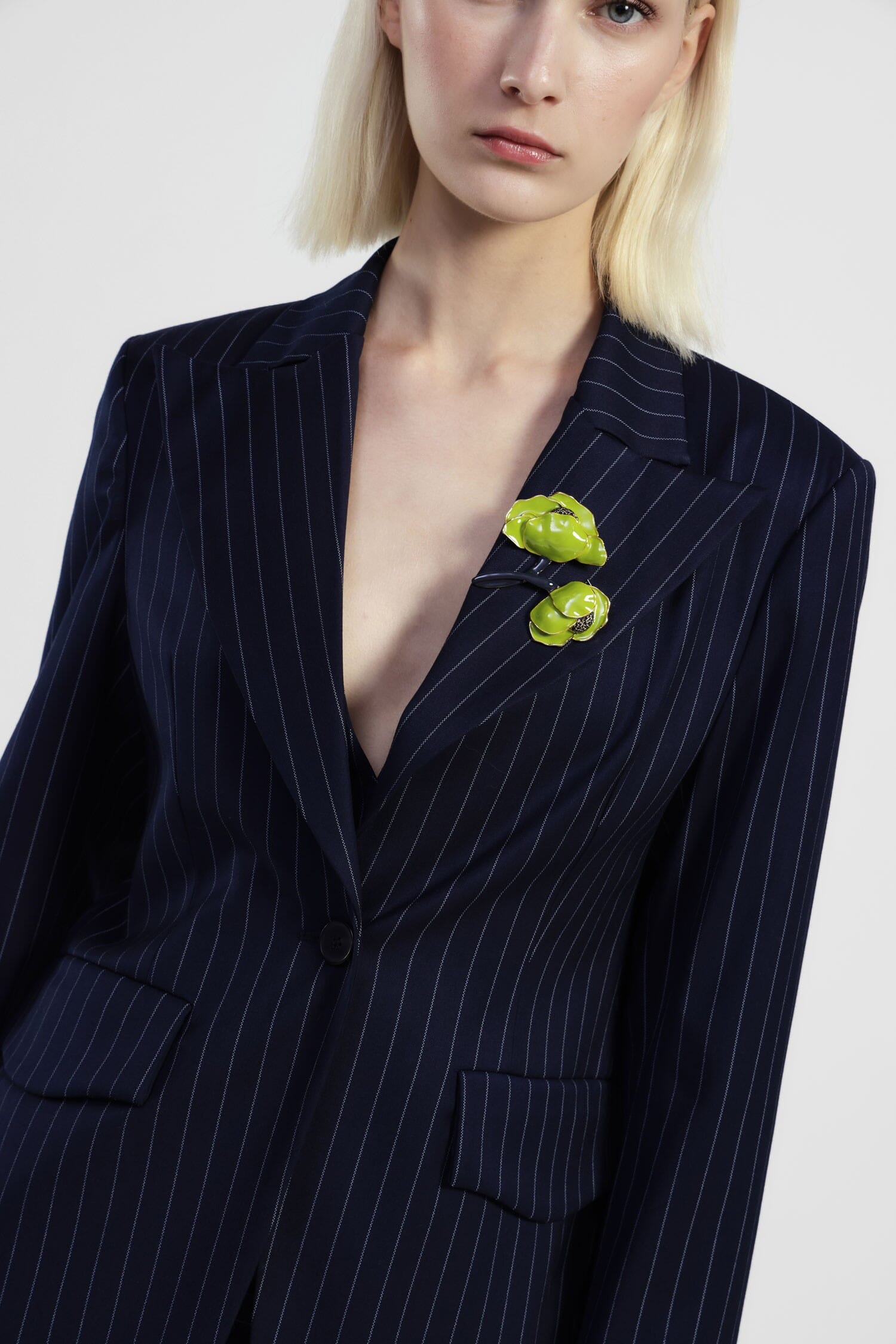 Blazer A Righe Con Tasche Frontali E Chiusura A Bottone Dixie