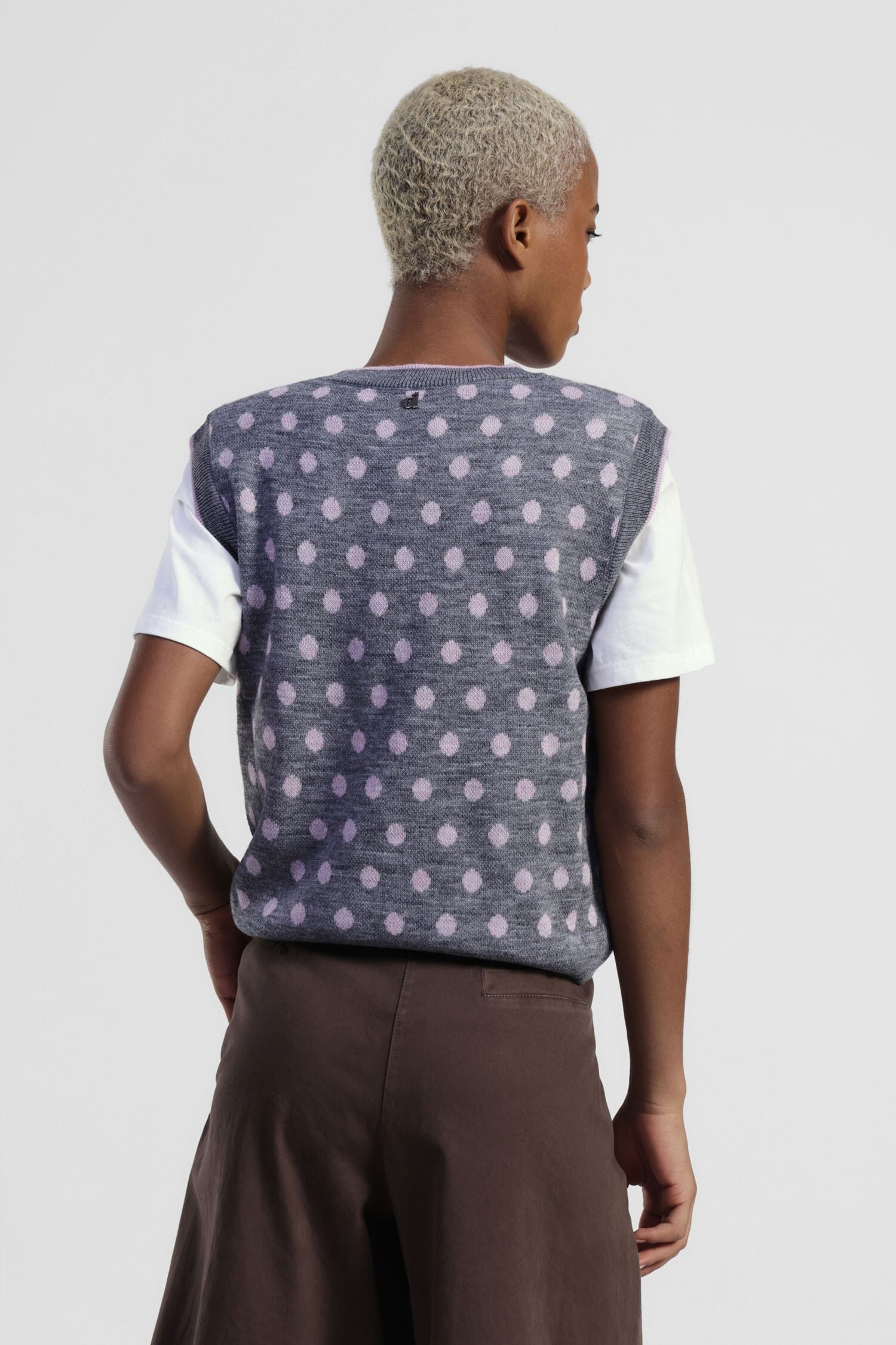 Gilet Senza Maniche Con Motivo A Pois Dixie