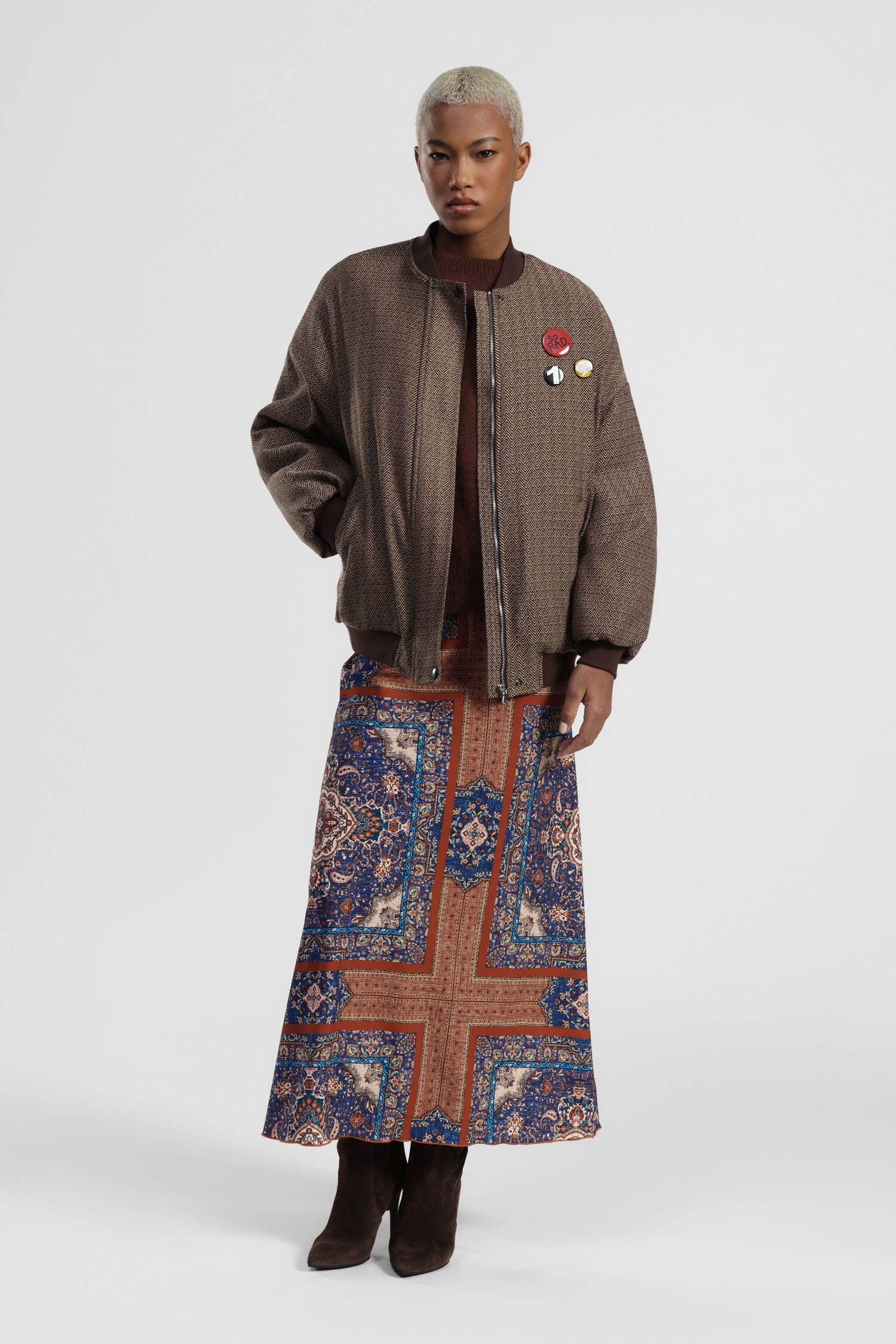 Gonna Lunga Stampa Paisley Geometrica Dixie