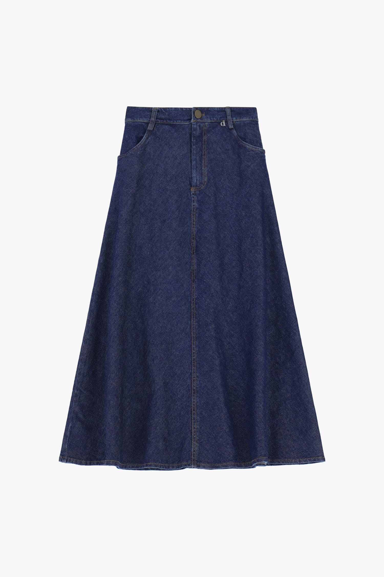 Gonna Lunga Denim Svasata Con Tasche Dixie