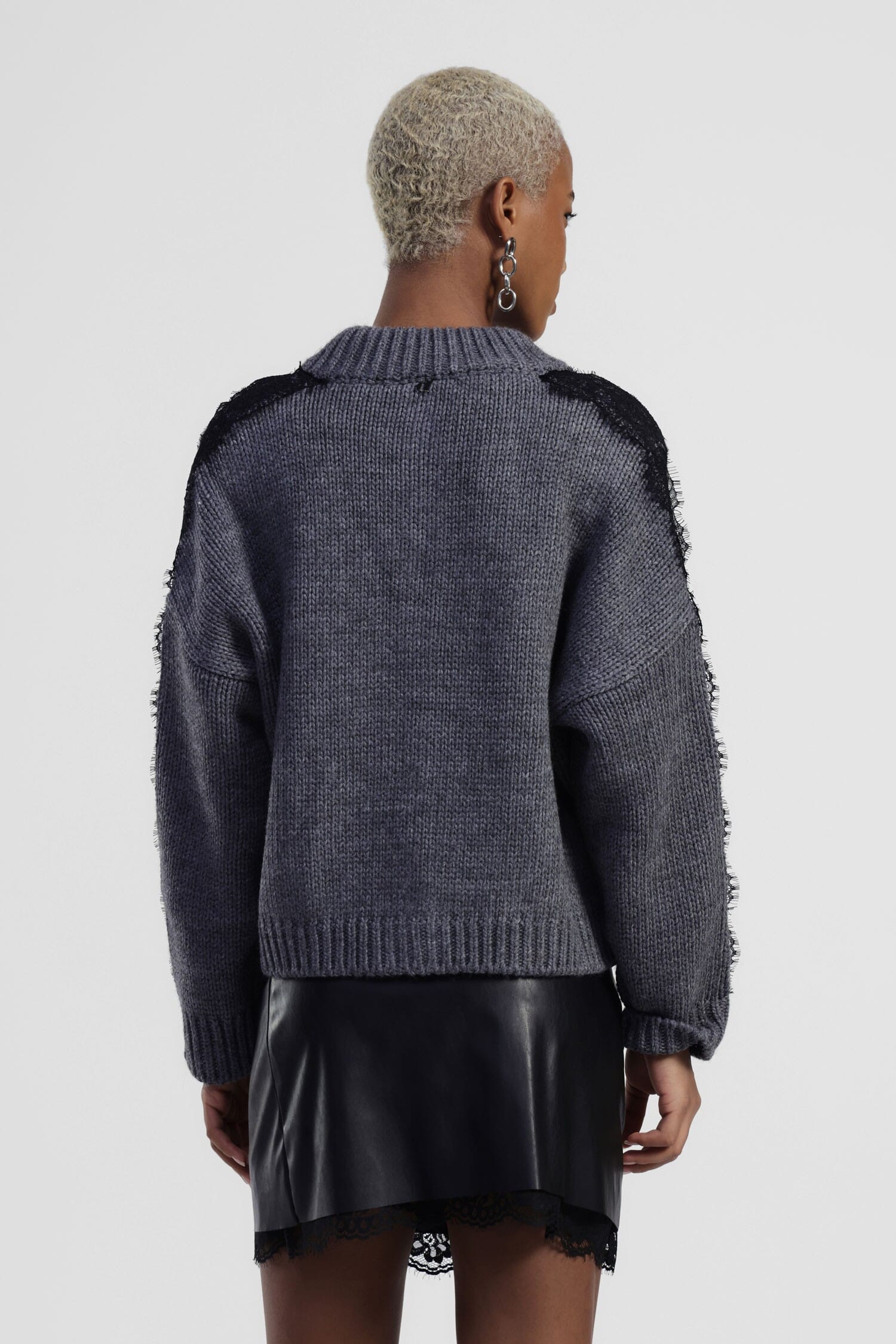 Cropped Cardigan With Patch Pockets And Buttons Dixie