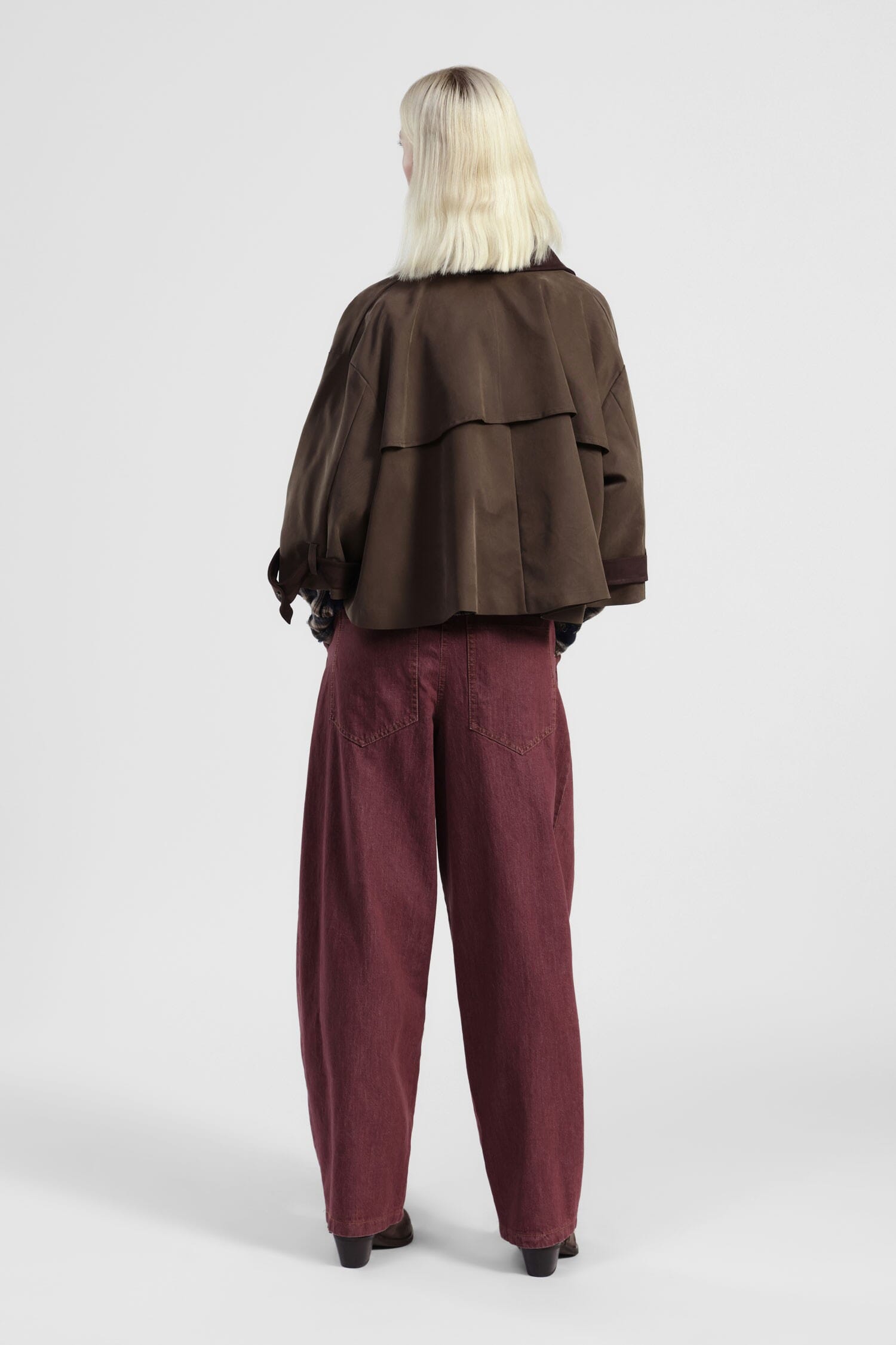 Pantaloni Palazzo Vita Elasticizzata Con Cuciture A Vista Dixie