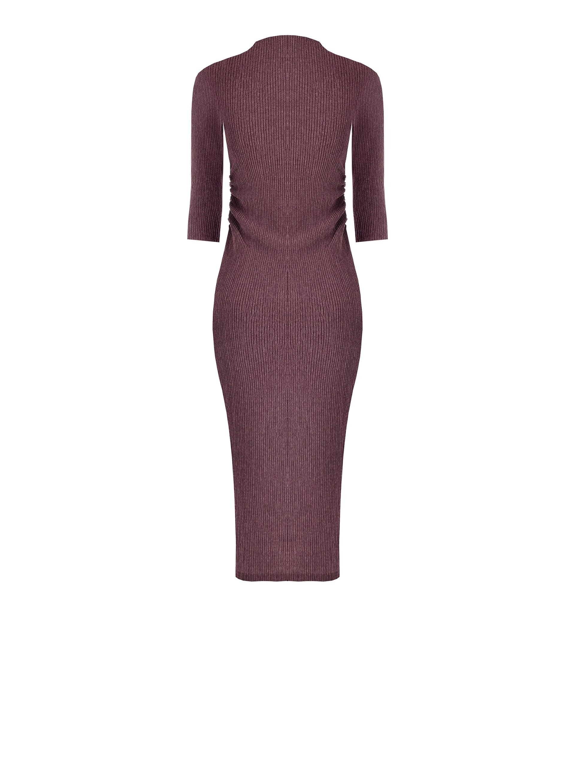 Abito A Tubino In Tessuto Goffrato A Costina Arricciato Sui Fianchi Rinascimento