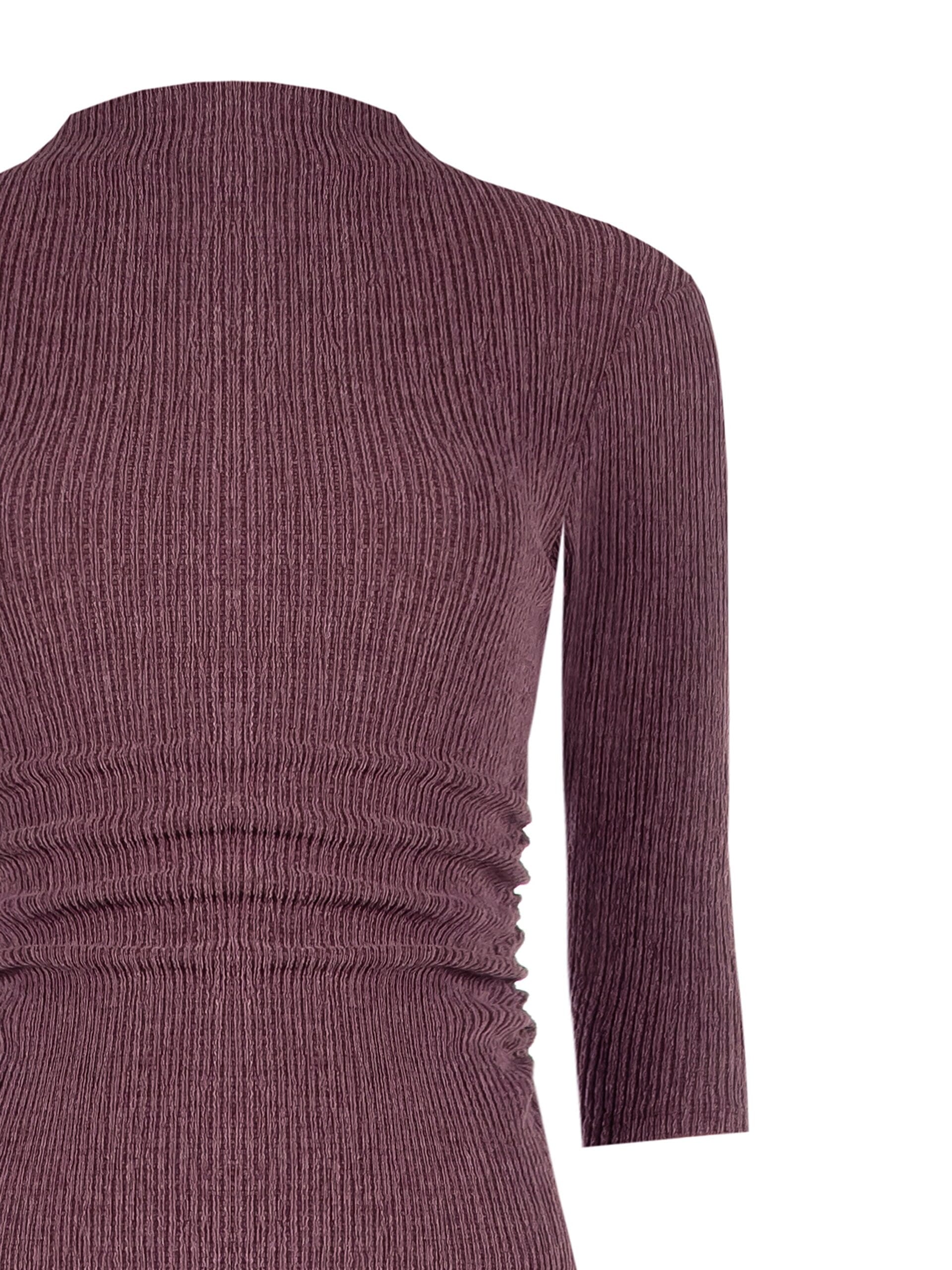 Abito A Tubino In Tessuto Goffrato A Costina Arricciato Sui Fianchi Rinascimento