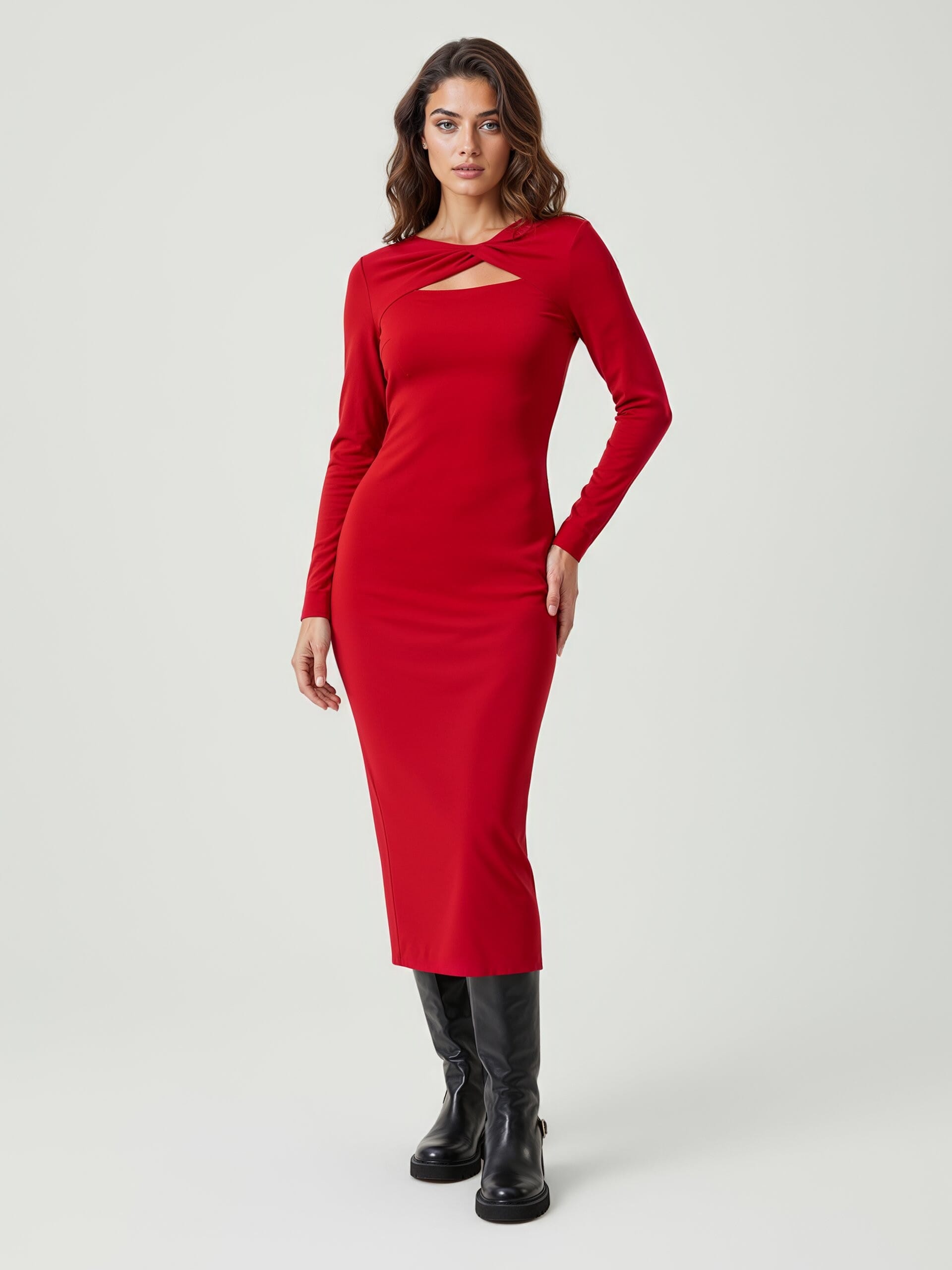 Abito A Tubino Con Scollo Annodato E Cut-Out Rinascimento