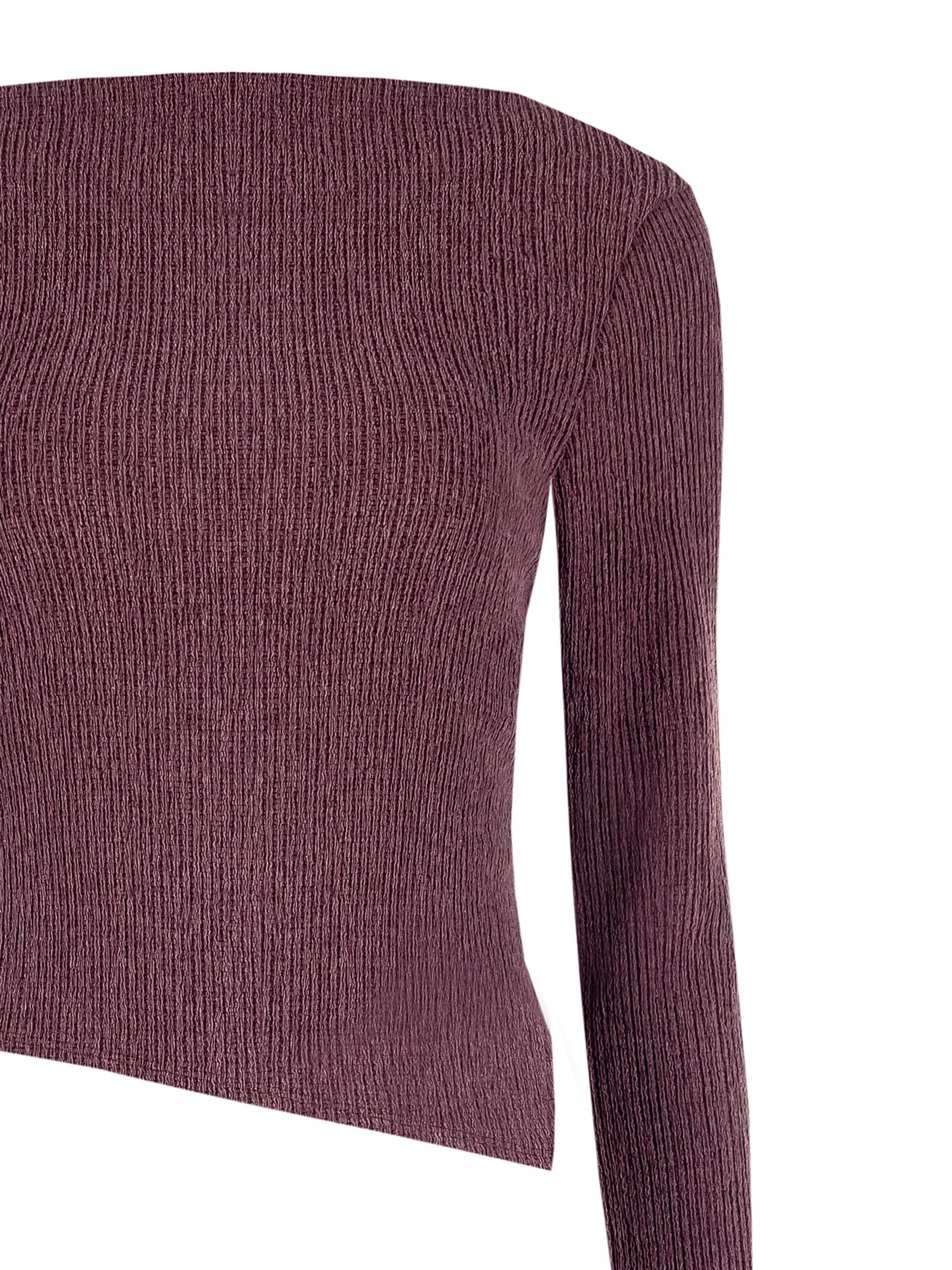 Top Aderente In Tessuto Goffrato A Costina Rinascimento