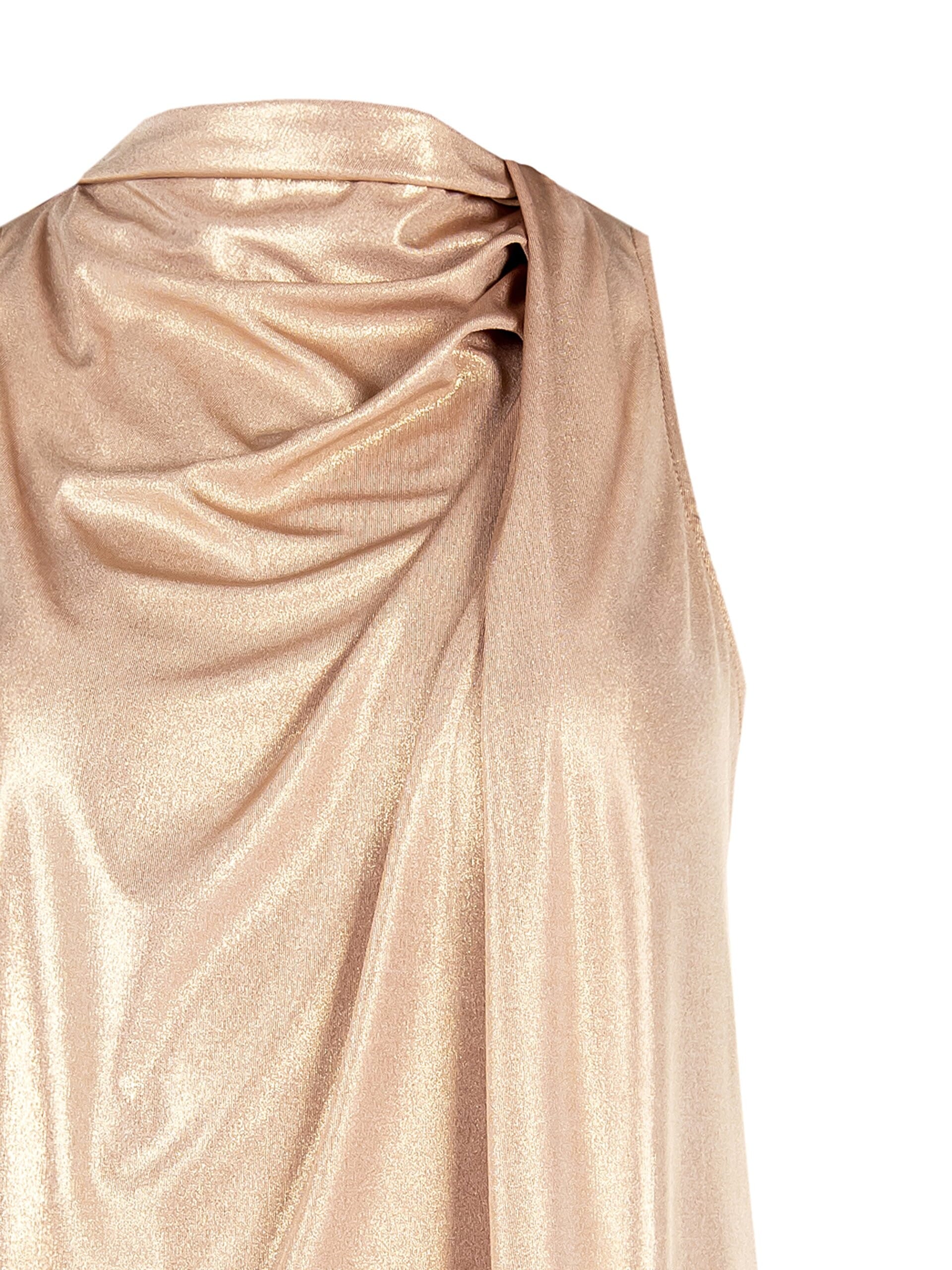 Top In Maglina Laminata Con Drappeggio Rinascimento