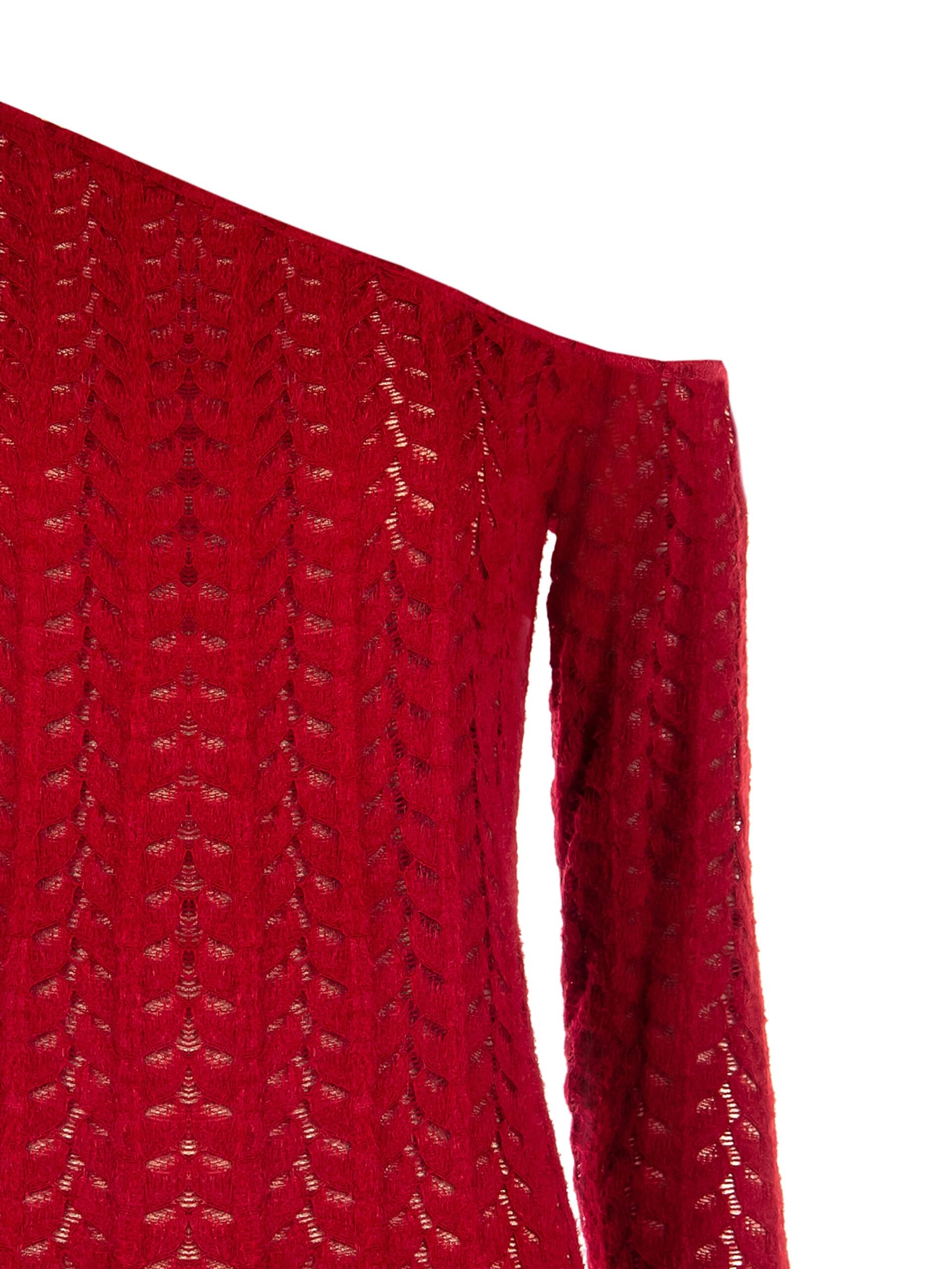 Rinascimento - Top asymétrique en maille tressée et perforée