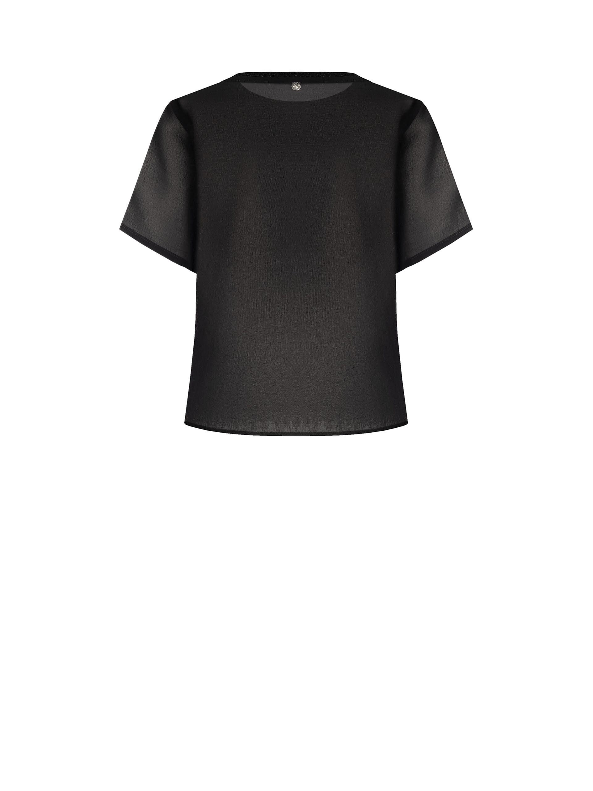 Top large en Georgette recouvert de franges sur le devant Rinascimento