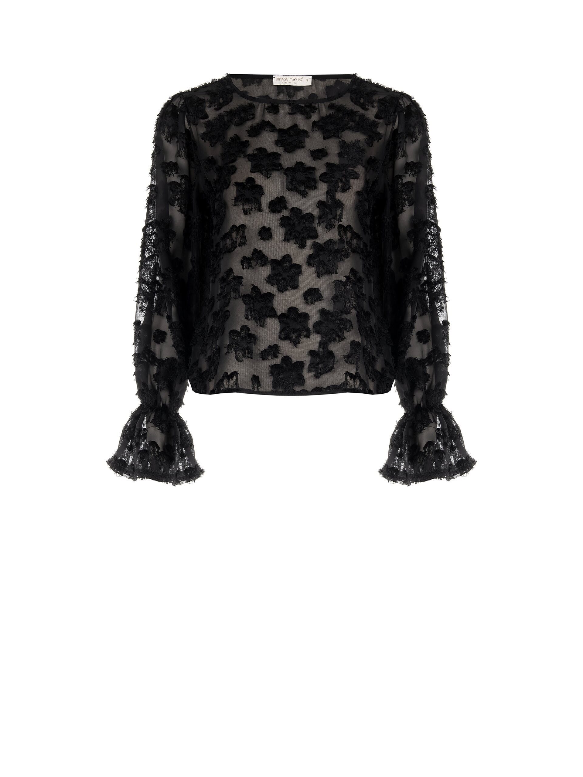 Chemisier en georgette avec travail en dévoré Rinascimento