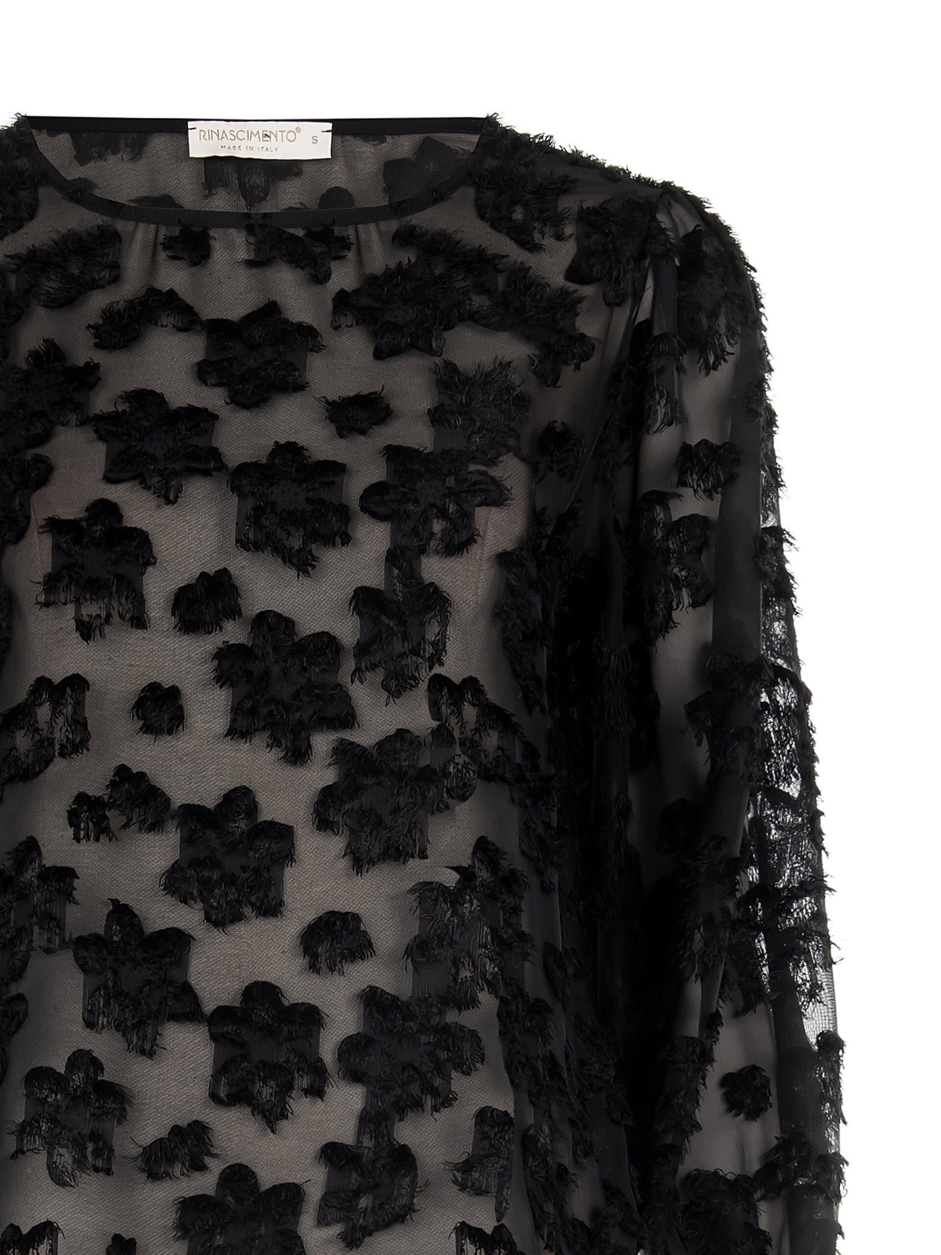 Chemisier en georgette avec travail en dévoré Rinascimento