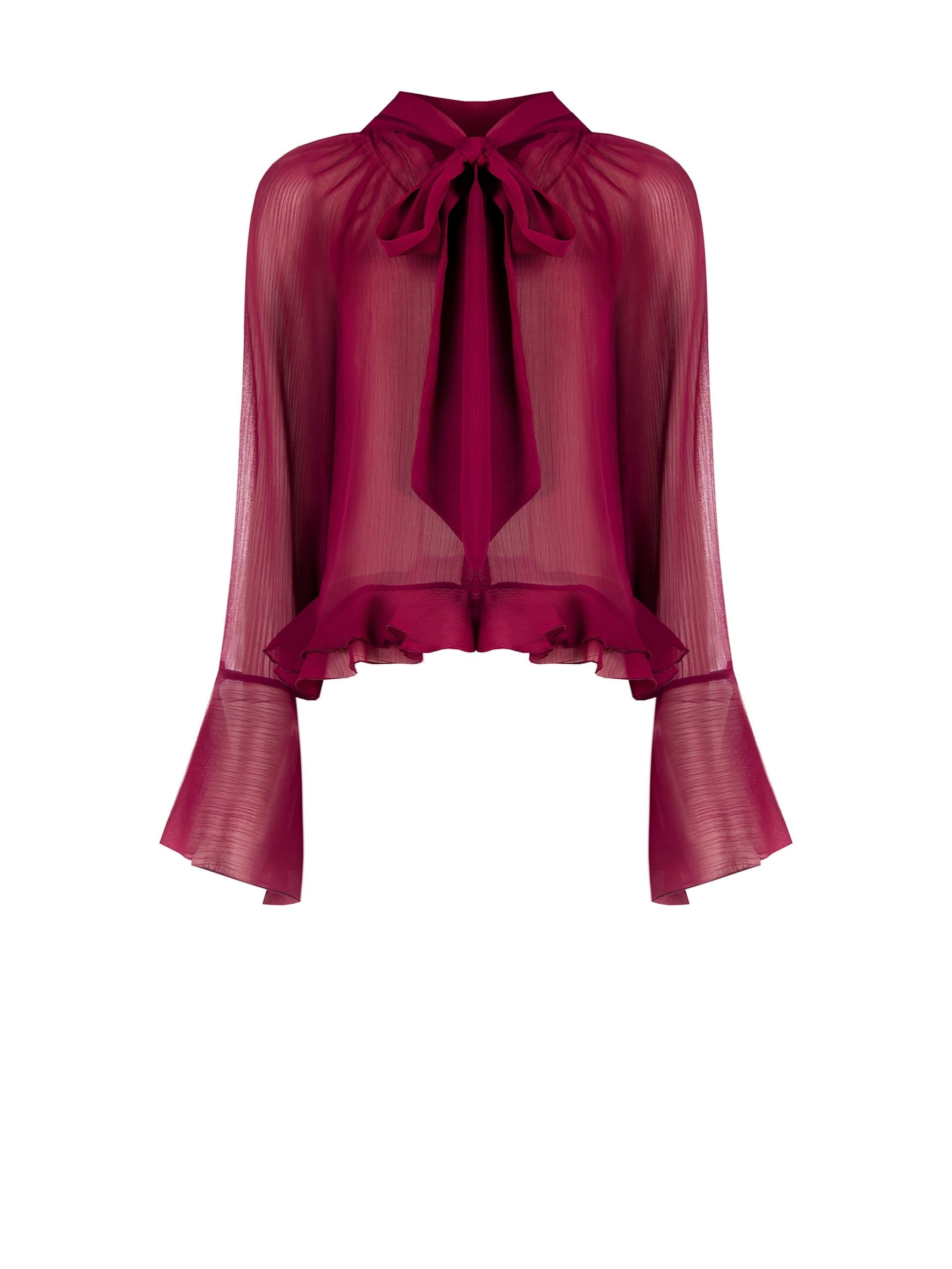 Chemisier ample et fluide en crépon avec nœud au dos Rinascimento