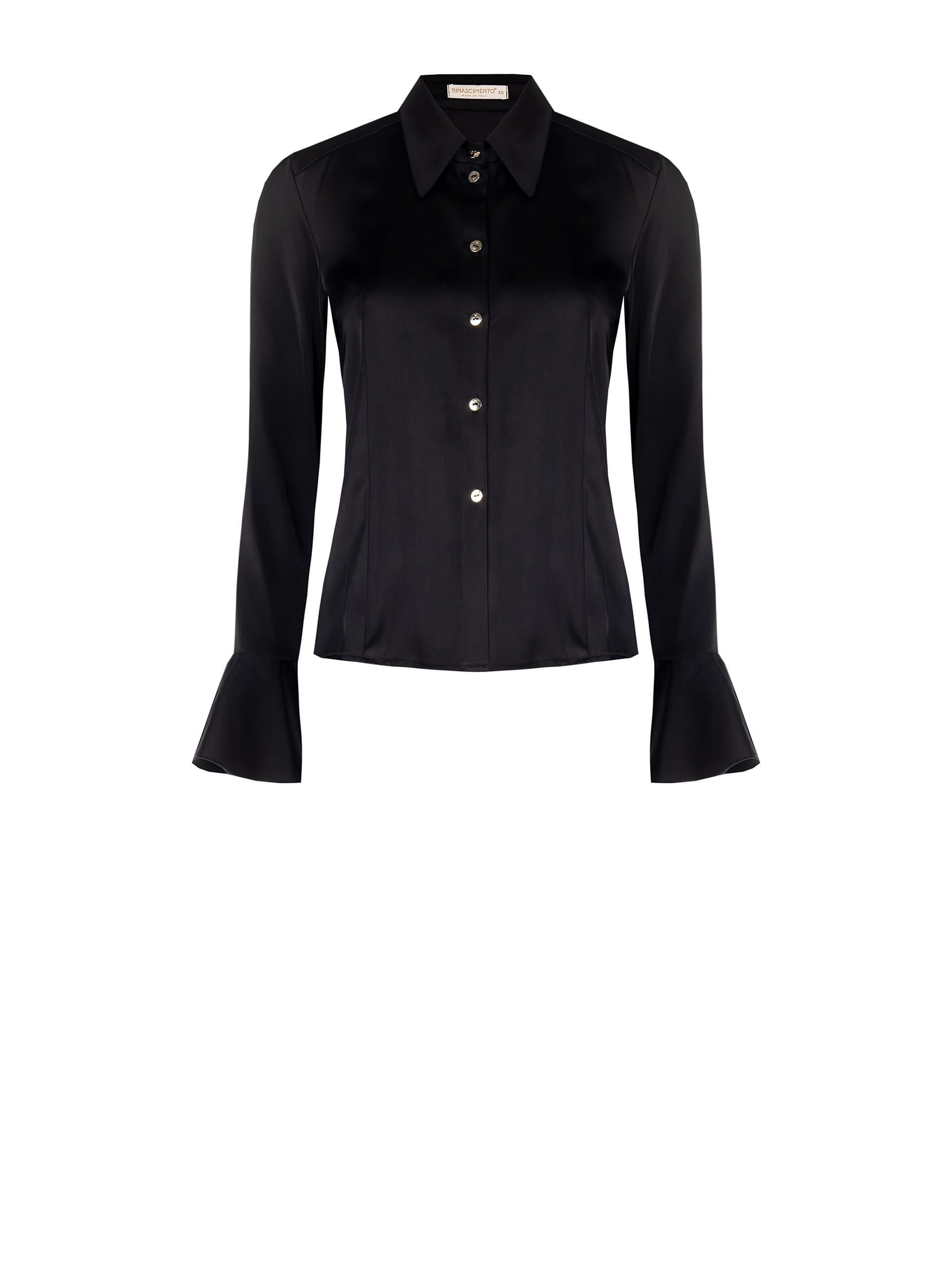 Chemise en satin avec volants aux poignets Rinascimento