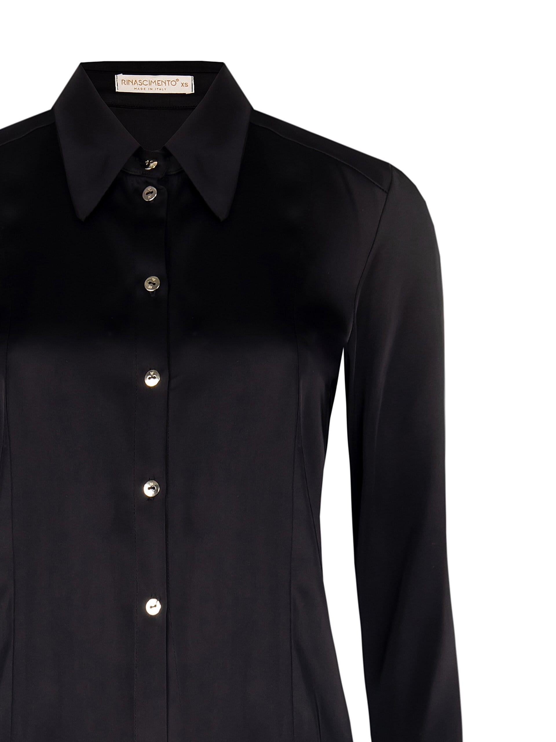 Chemise en satin avec volants aux poignets Rinascimento