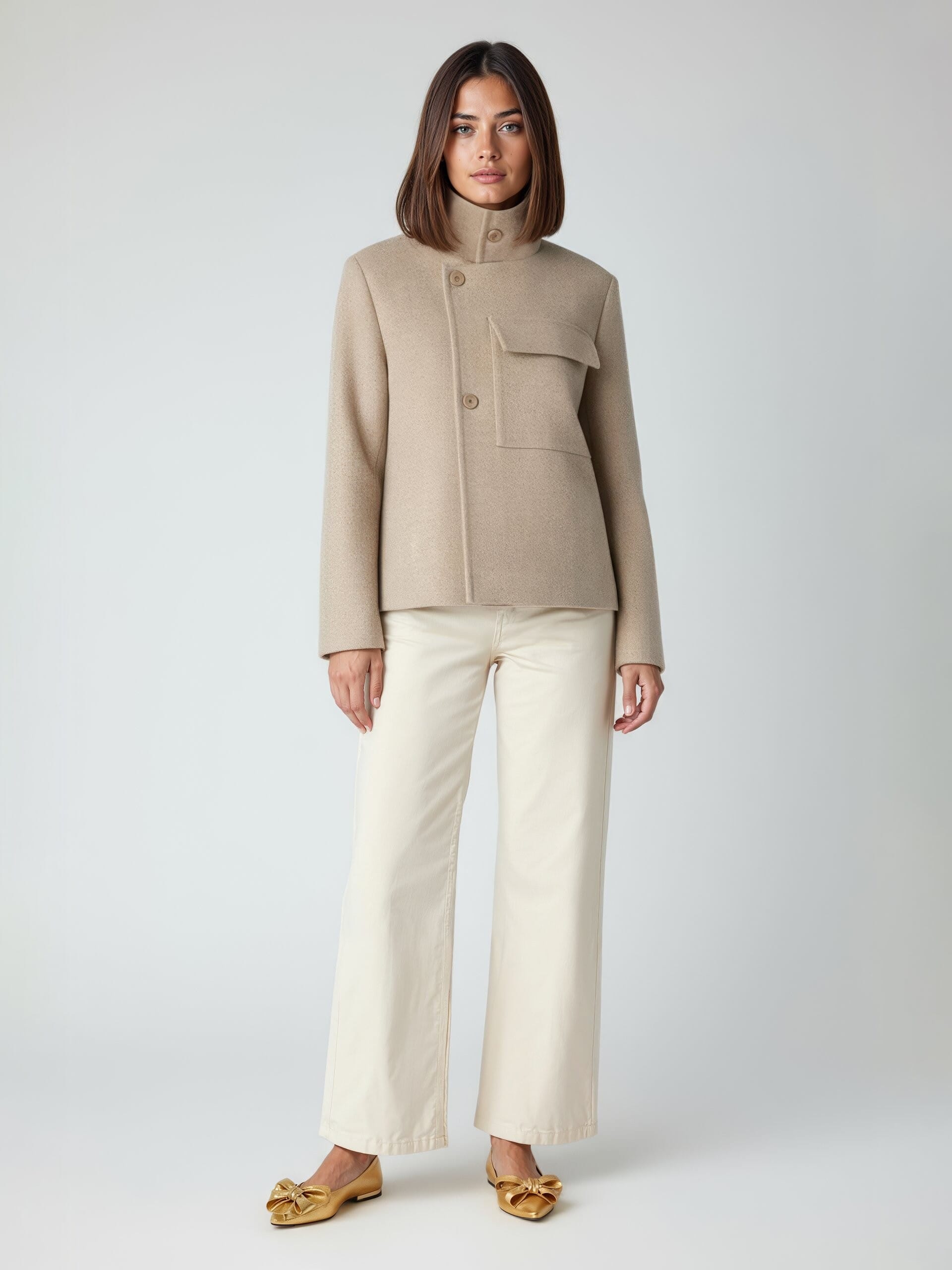 Cappotto Corto Con Tascone Sul Davanti Rinascimento