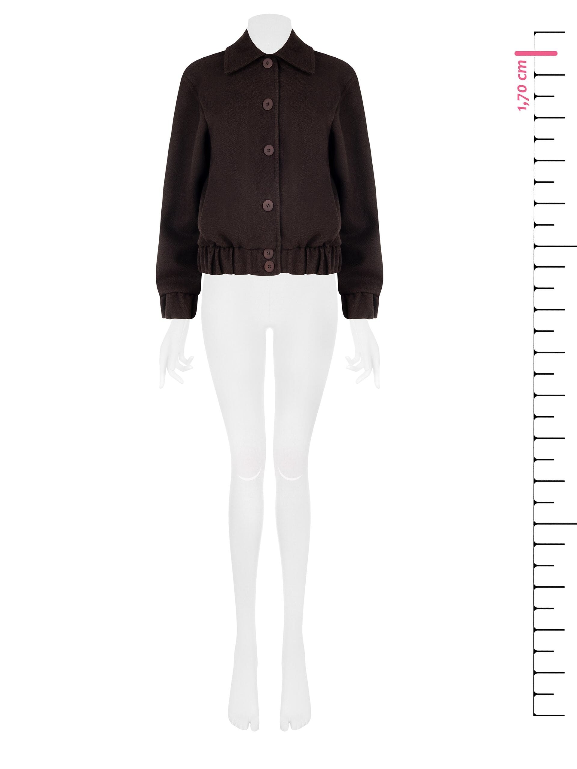 Cappotto Corto Con Maxi Elastico In Vita E Ai Polsi E Tasche Rinascimento