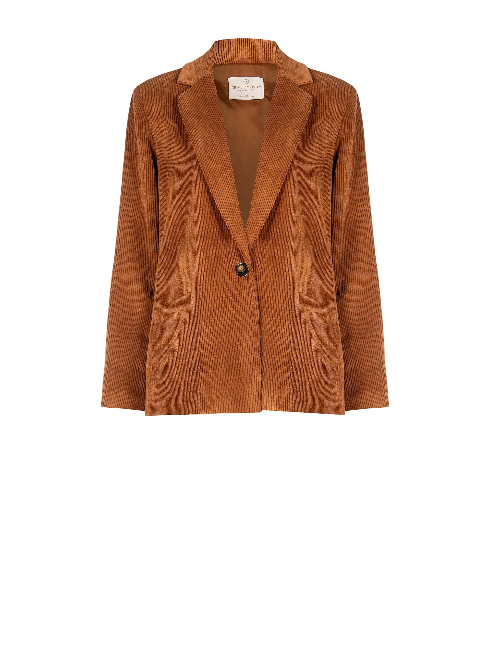 Giacca Blazer Over In Velluto A Coste Con Spacchi Laterali Rinascimento