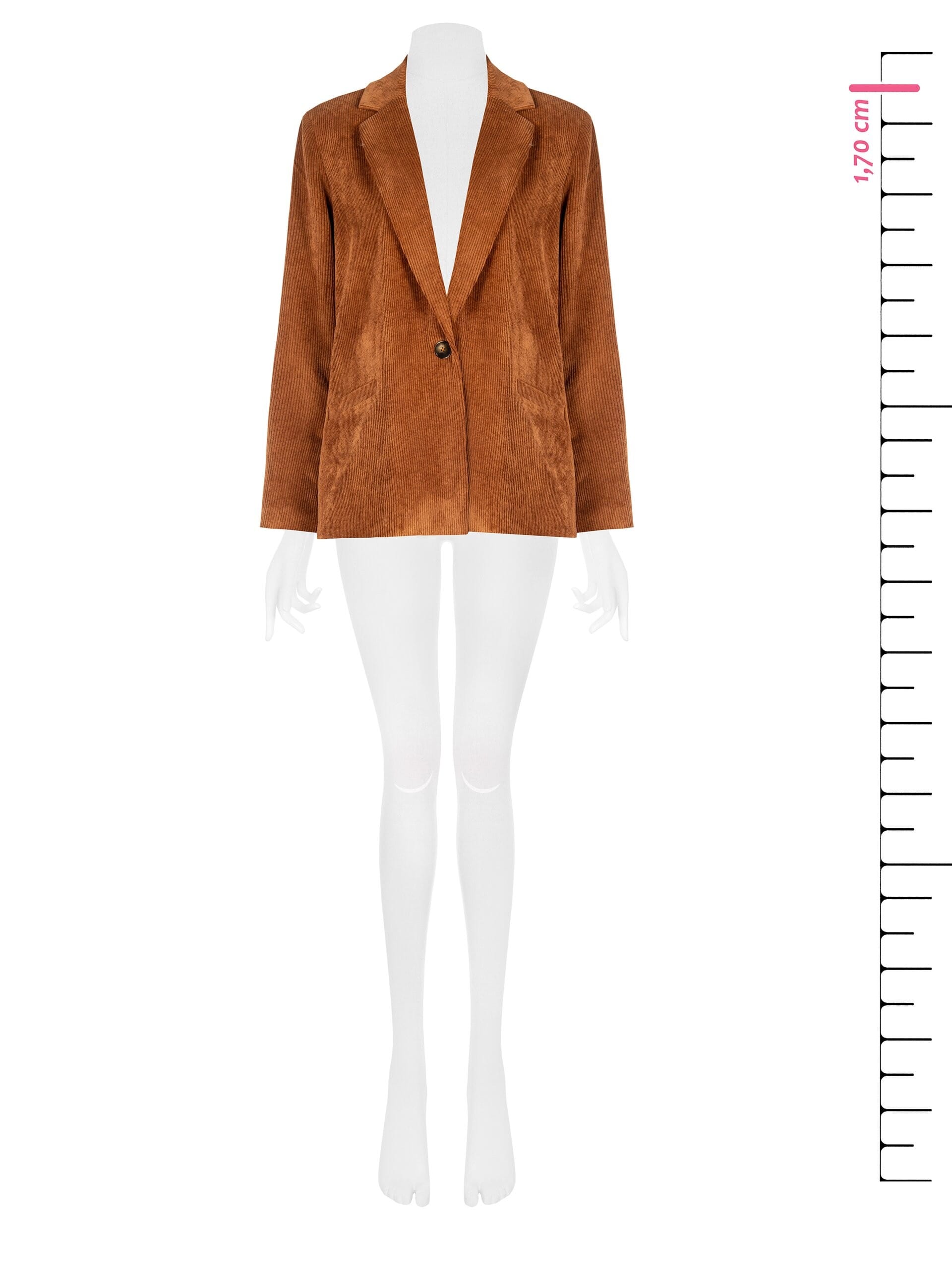 Giacca Blazer Over In Velluto A Coste Con Spacchi Laterali Rinascimento