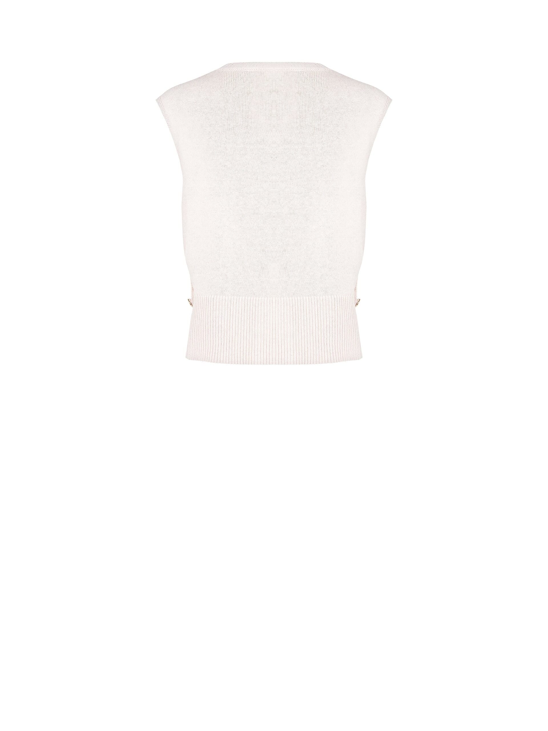 Gilet Asimmetrico In Maglia A Rombi Con Bottoni Logo Sui Fianchi Rinascimento