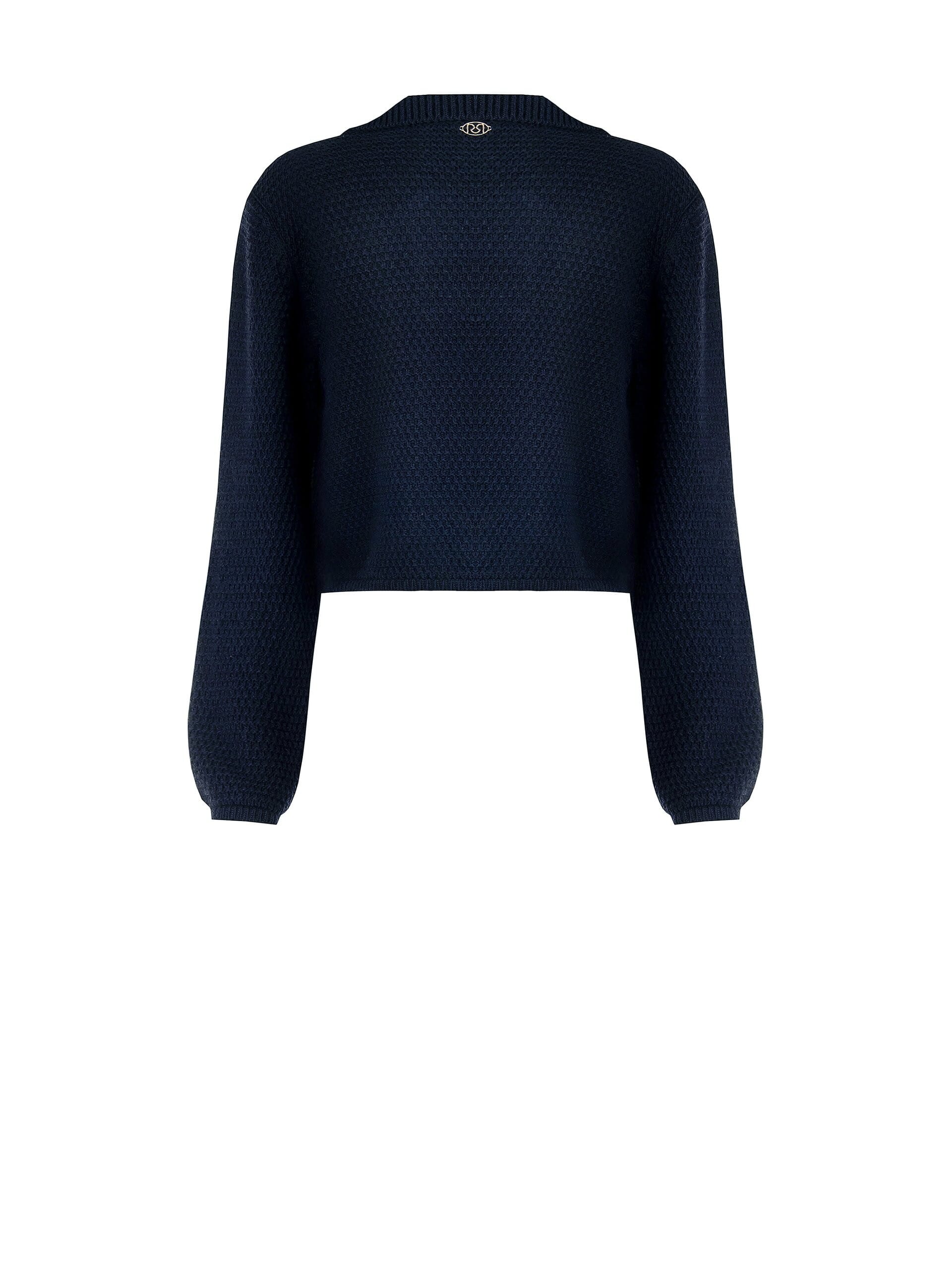 Veste courte en maille avec boutons à logo Rinascimento