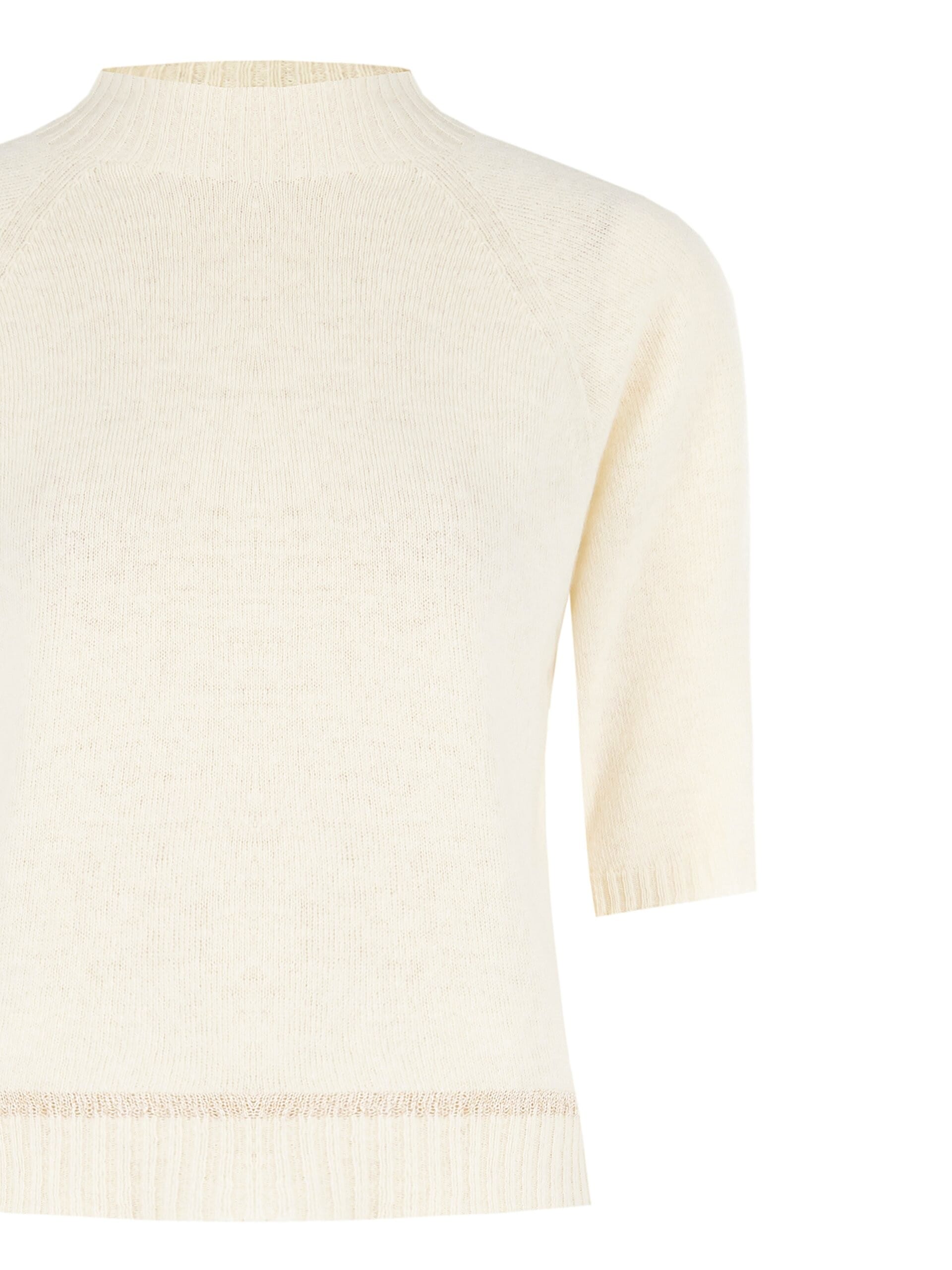 Rinascimento Wool Blend Turtleneck Sweater With Lurex Stripe Detail