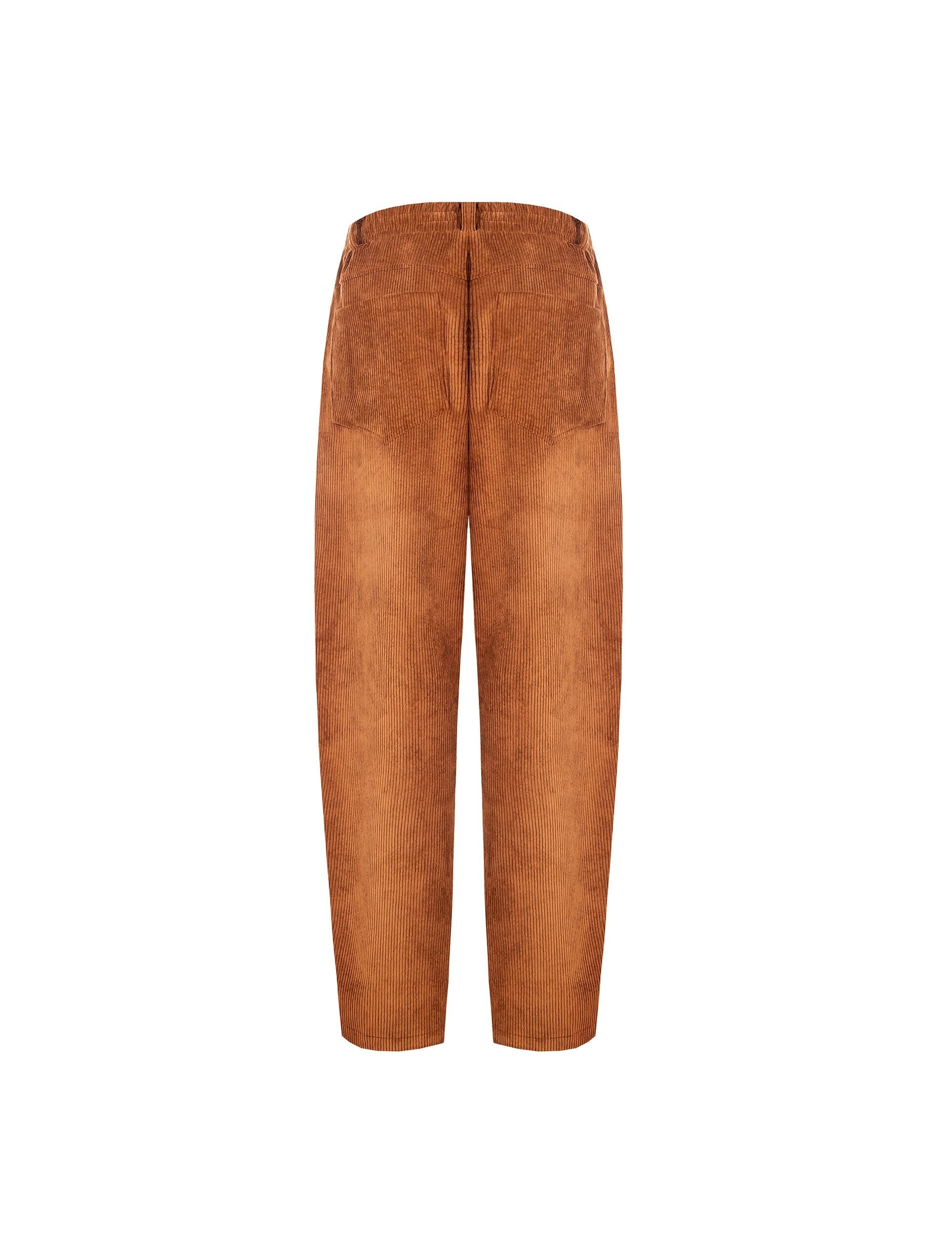 Corduroy Balloon Trousers With Elasticated Waistband Rinascimento