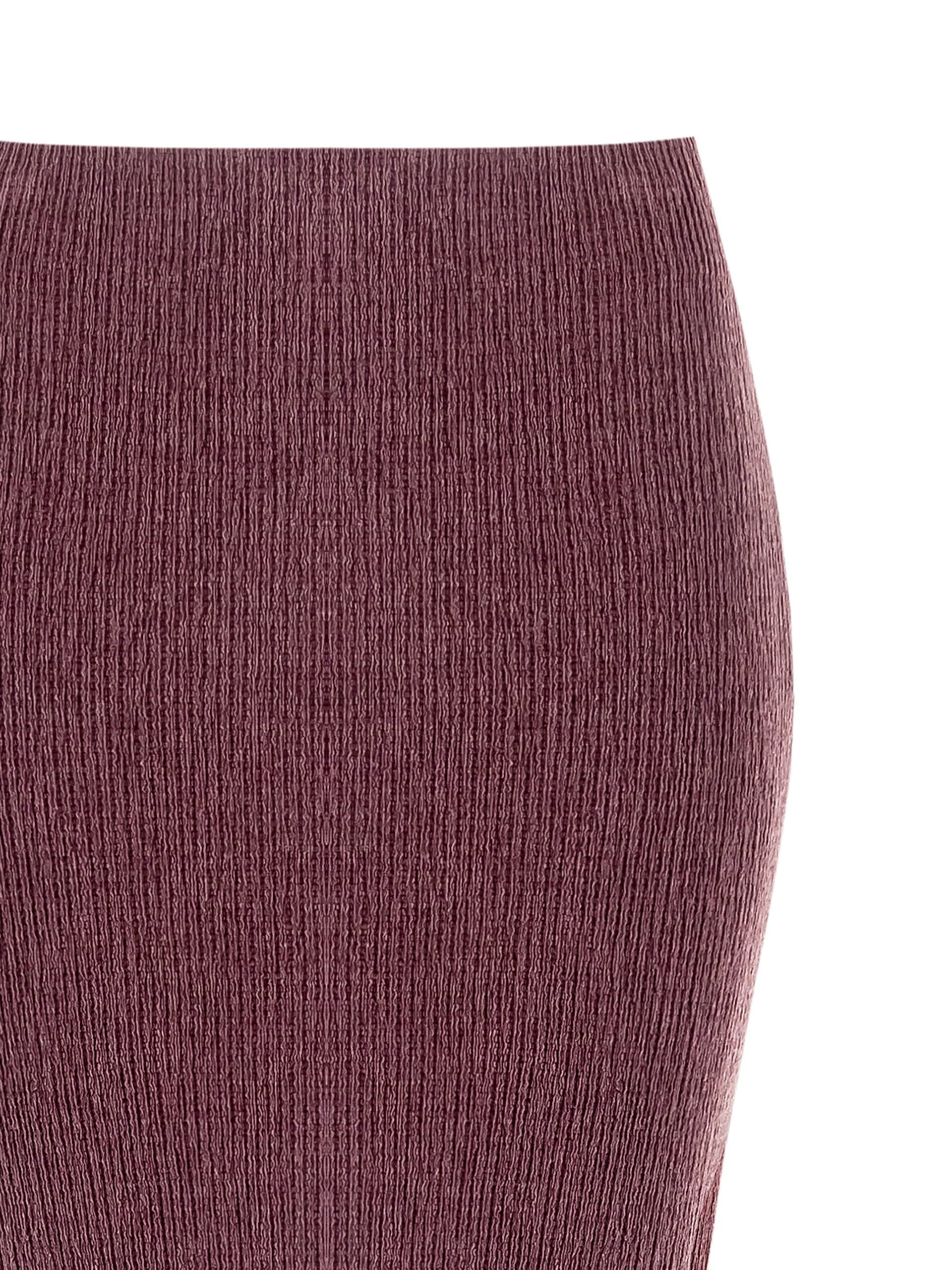 Jupe crayon en tissu côtelé gaufré avec fente latérale Rinascimento