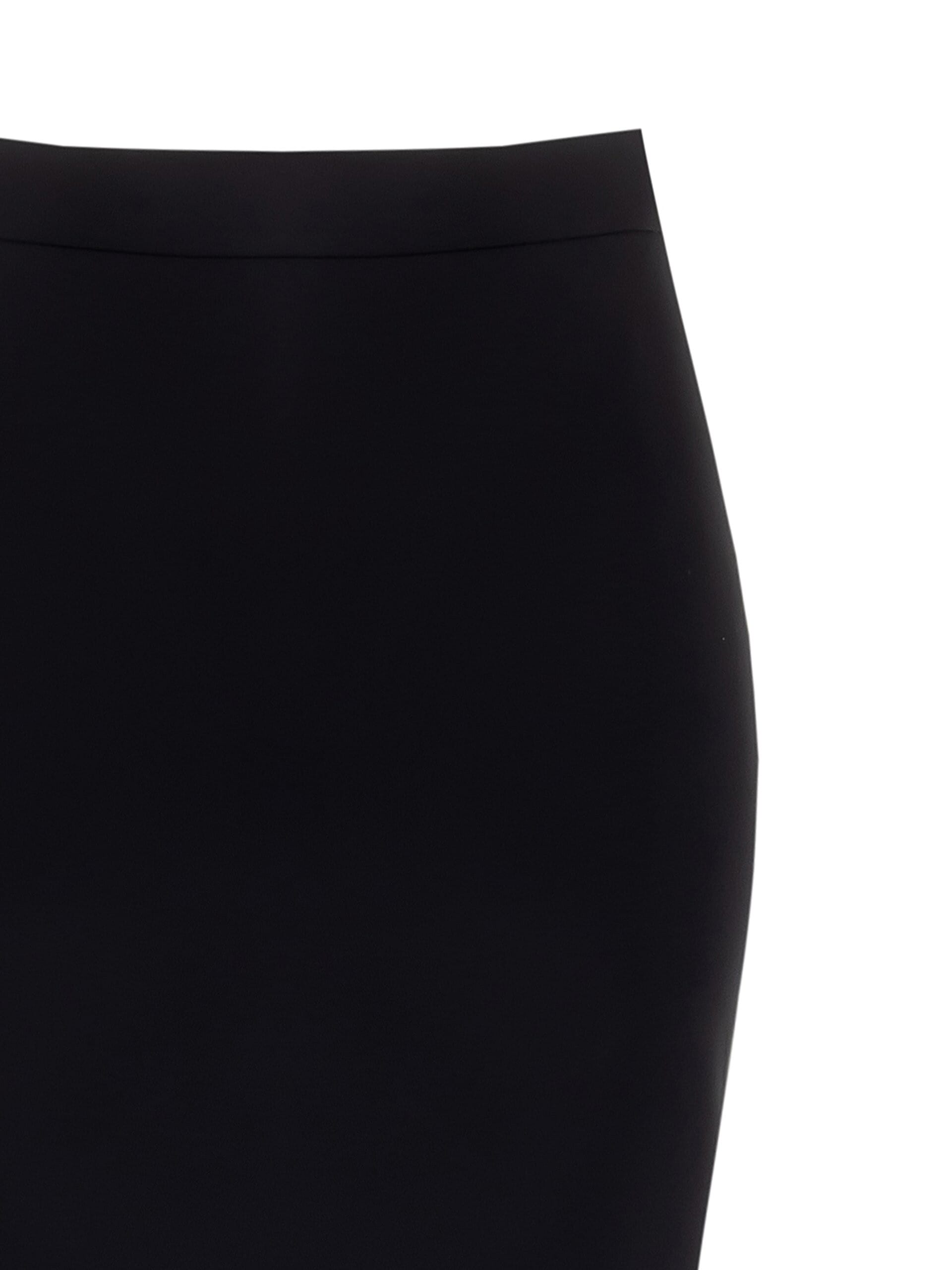 Jupe fourreau longue en tissu fluide avec fente latérale et franges Rinascimento