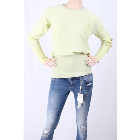 Knitted Sweater With Open Sleeves Fracomina