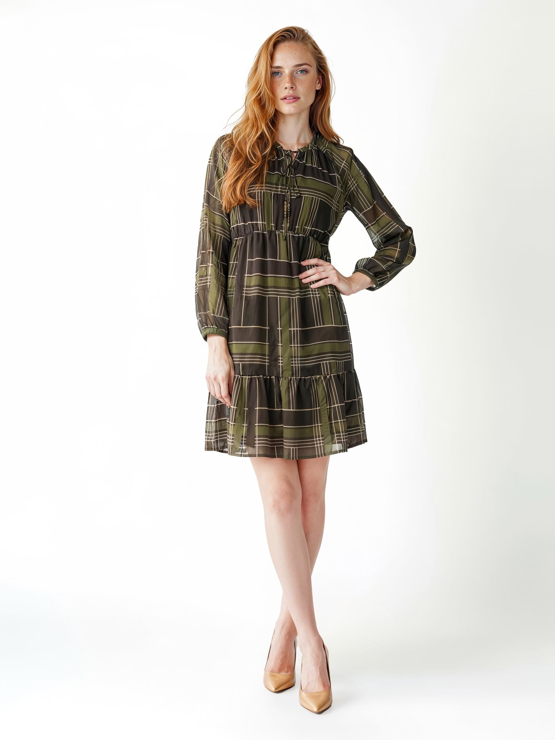 Abito Corto In Georgette Con Laccetti Al Collo Rinascimento