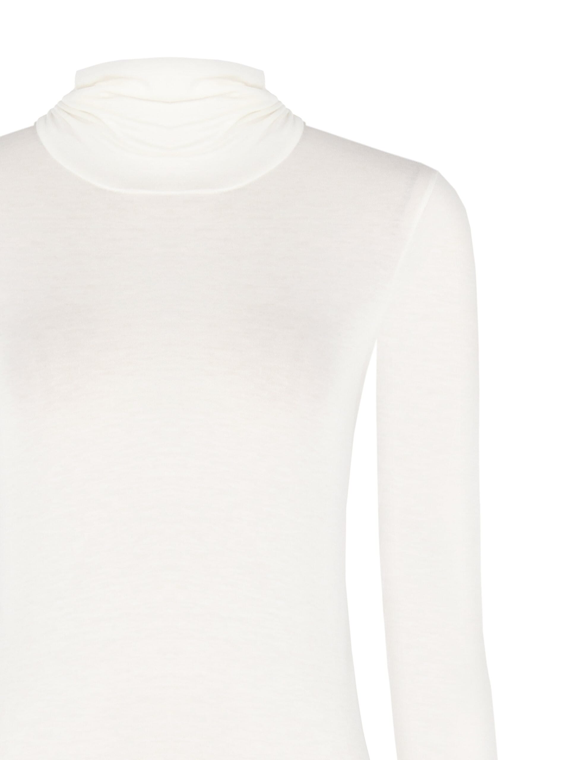 Top à col roulé ajusté semi-transparent en mélange de cachemire Rinascimento