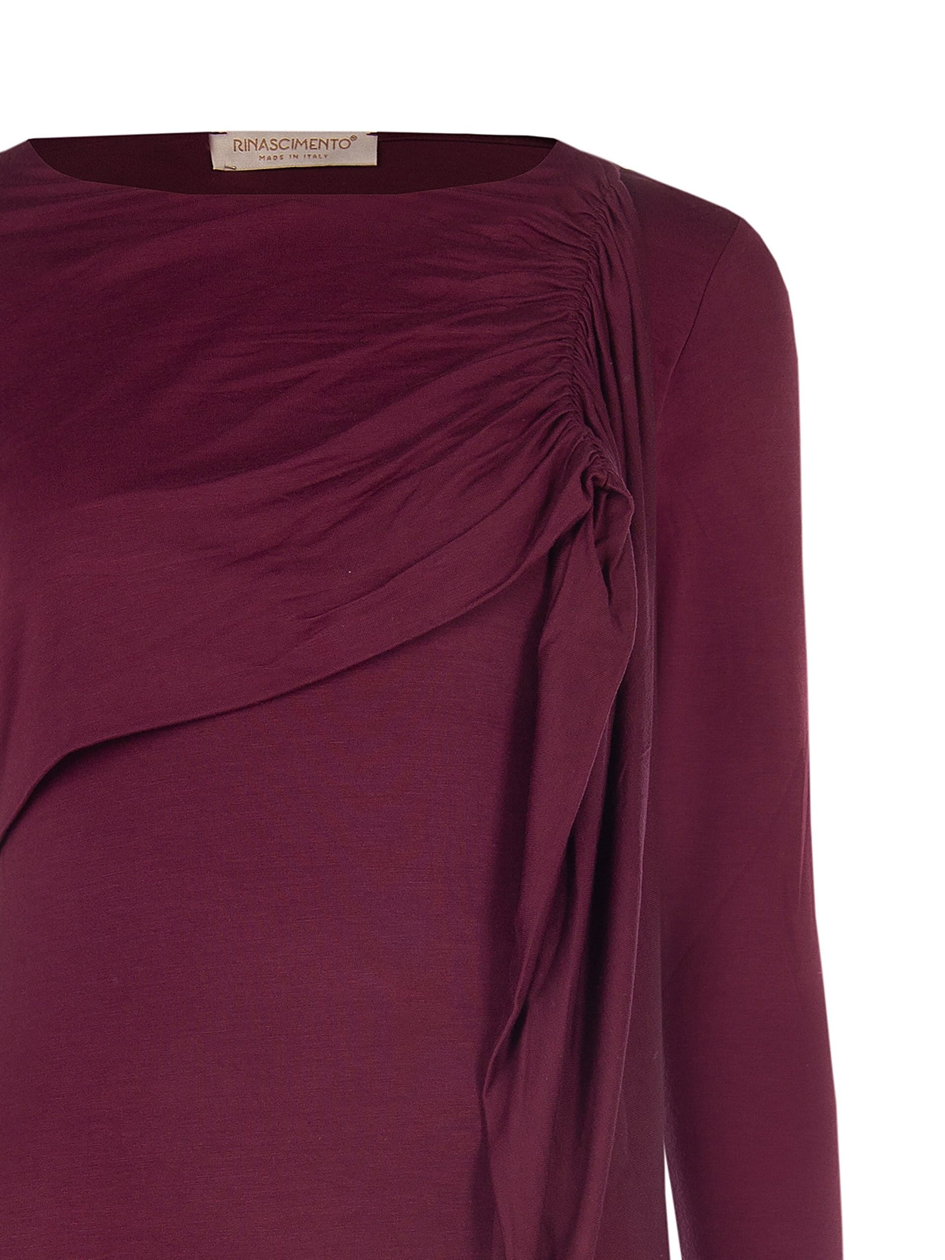 Top Aderente Con Drappeggio In Misto Viscosa Rinascimento