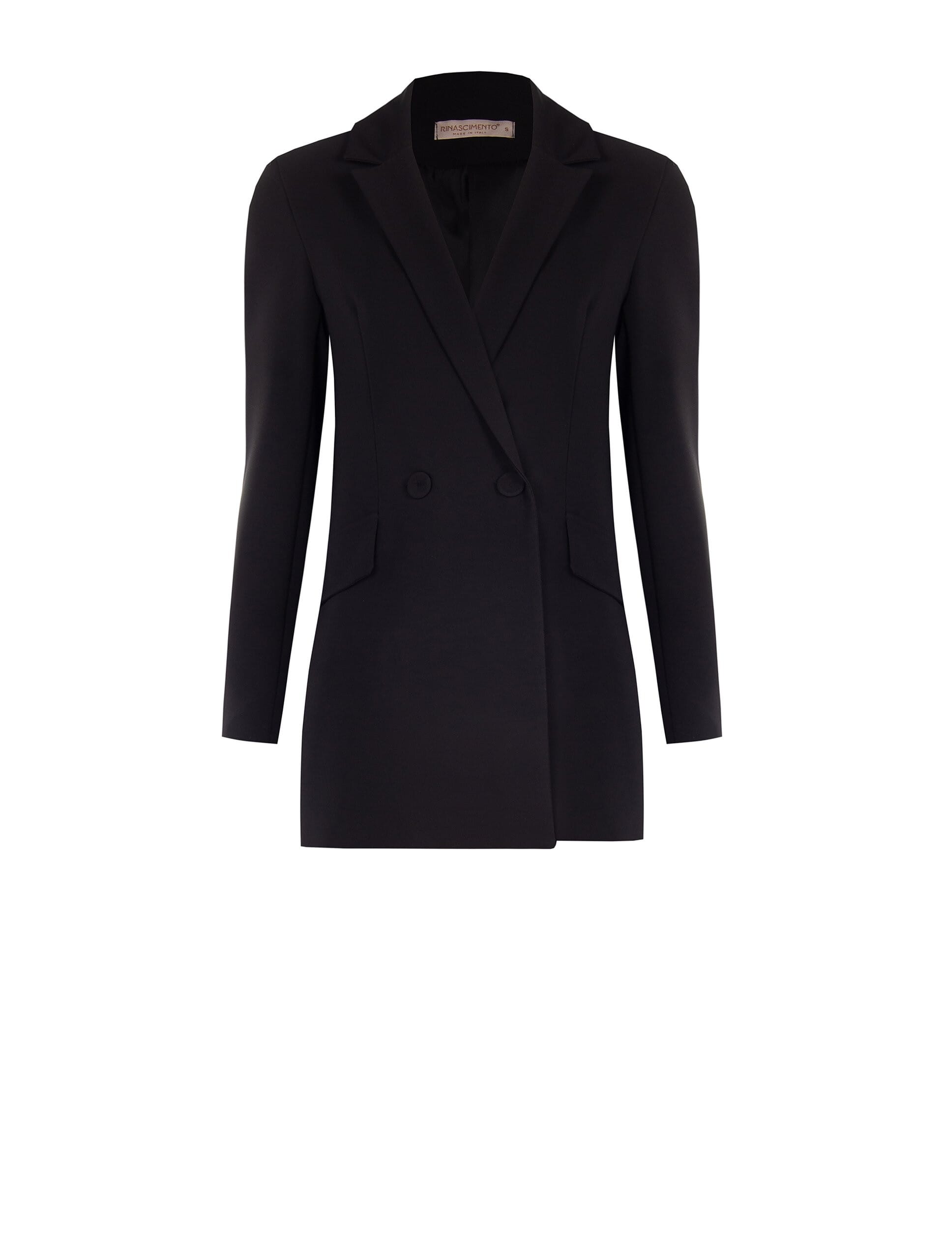 Giacca Blazer Sfiancata A Taglio Lungo In Tessuto Tecnico Rinascimento