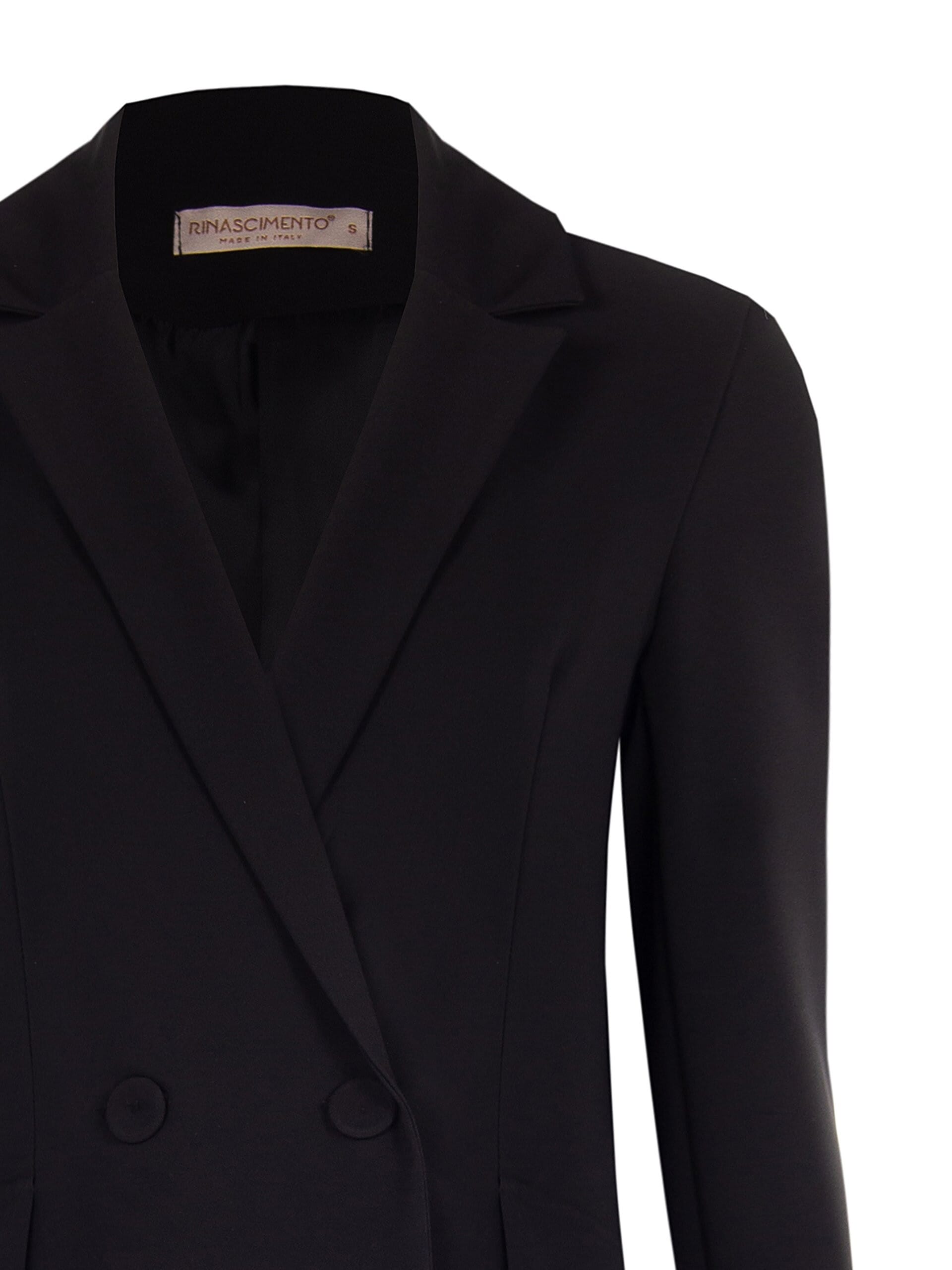 Giacca Blazer Sfiancata A Taglio Lungo In Tessuto Tecnico Rinascimento