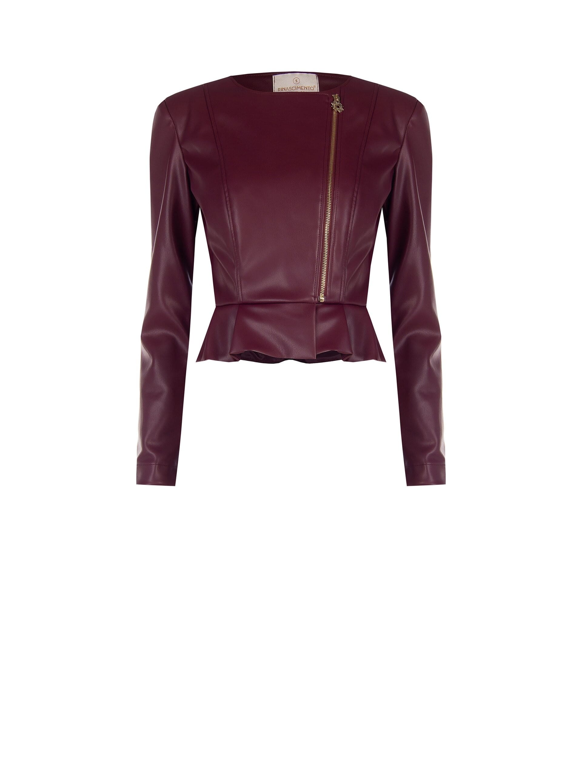 Giubbotto In Similpelle Con Spalline E Ruches Rinascimento