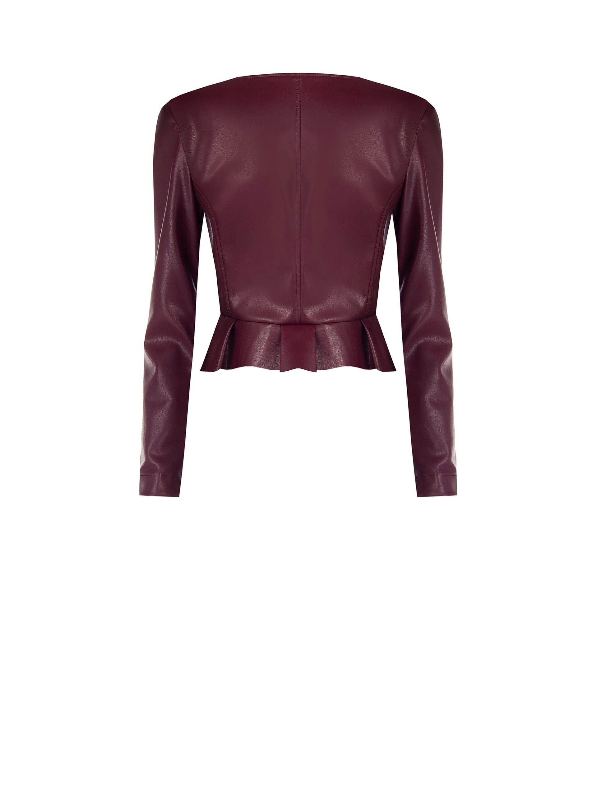 Giubbotto In Similpelle Con Spalline E Ruches Rinascimento